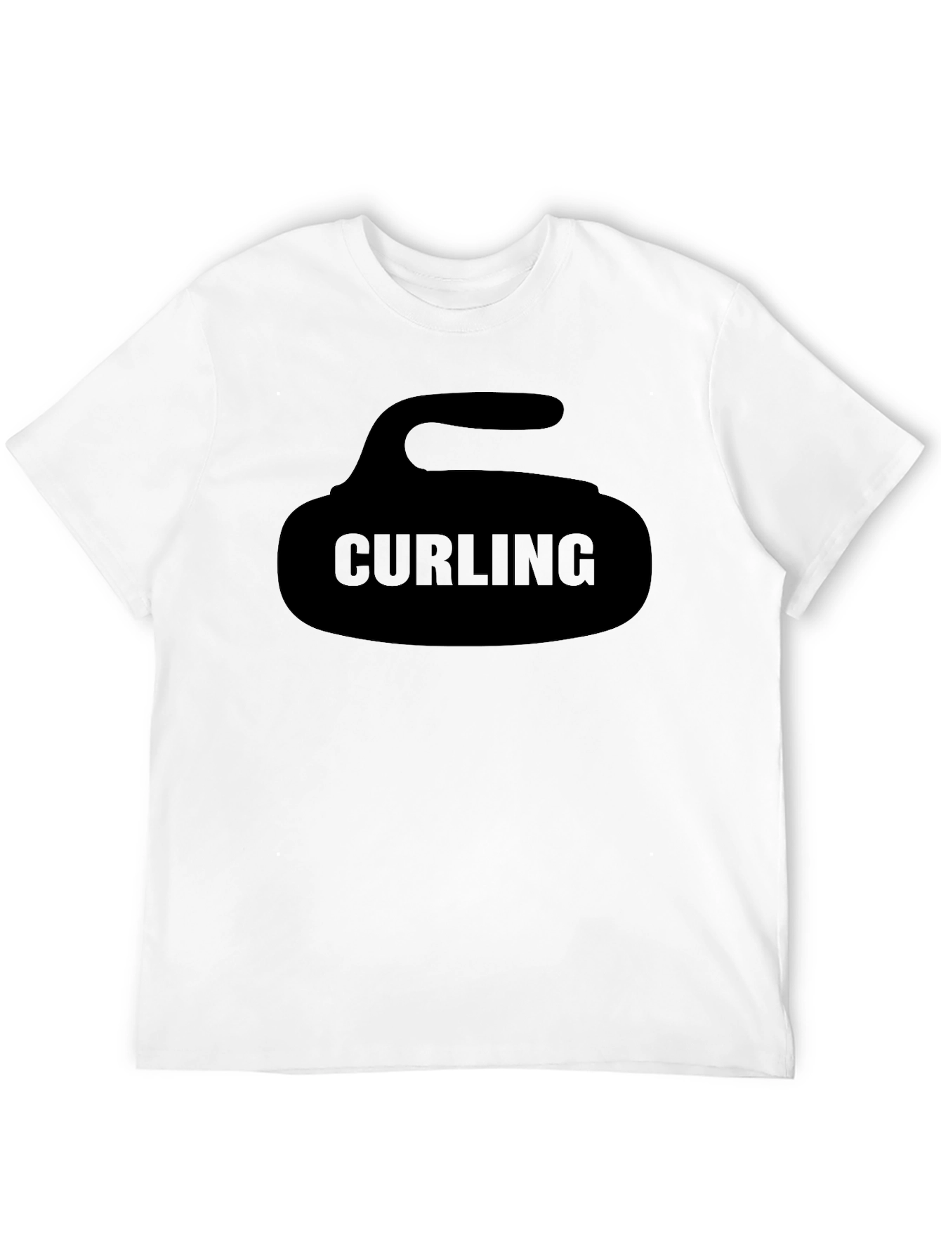 Curling Stone Graphic Tee - Black Sportswear Shirt