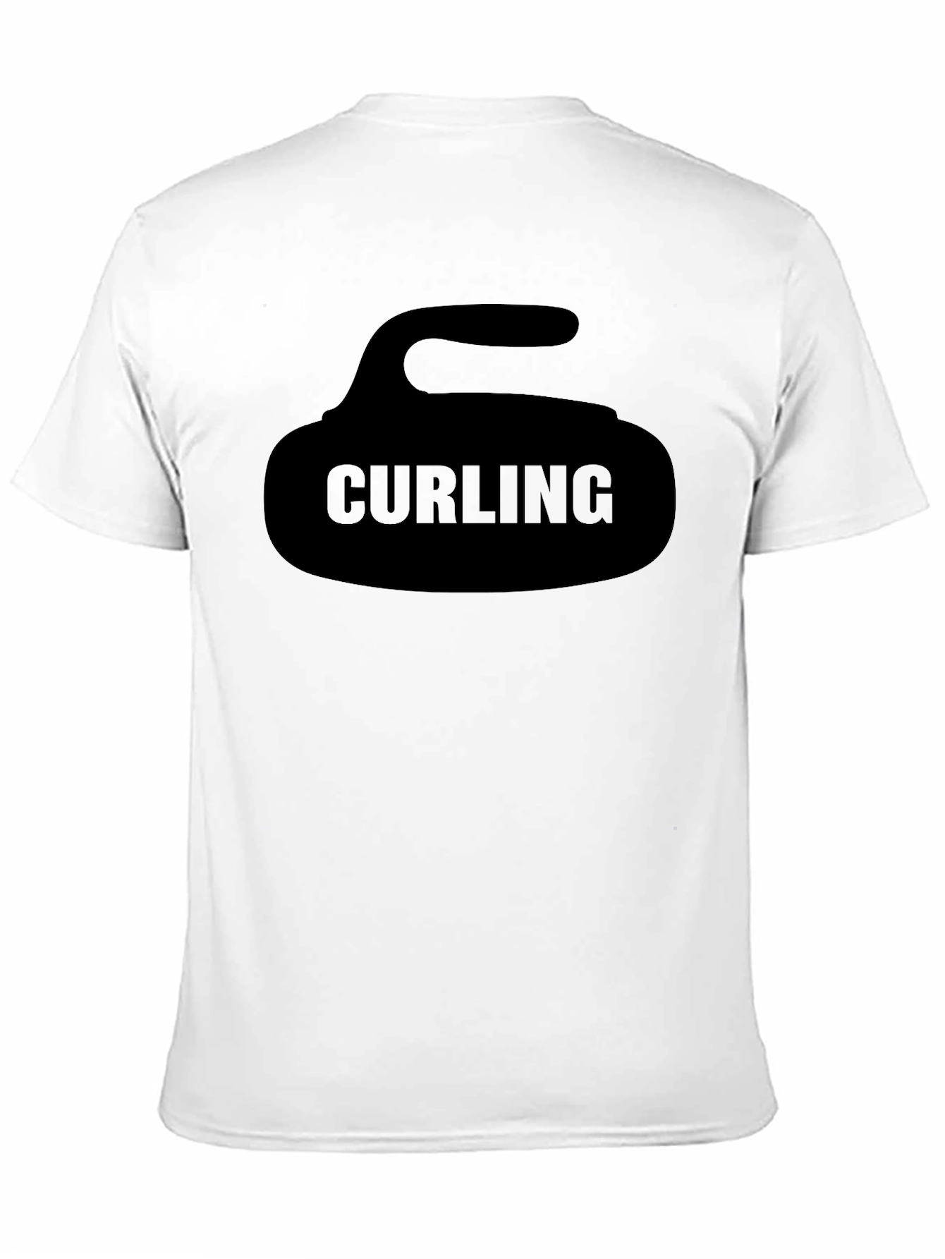Curling Stone Graphic Tee - Black Sportswear Shirt