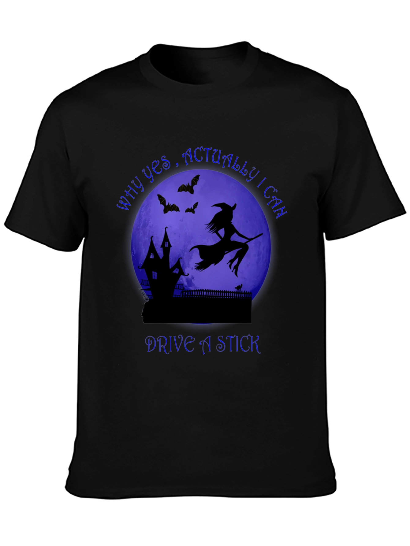 Witch Drive A Stick T-Shirt Halloween Spooky Tee