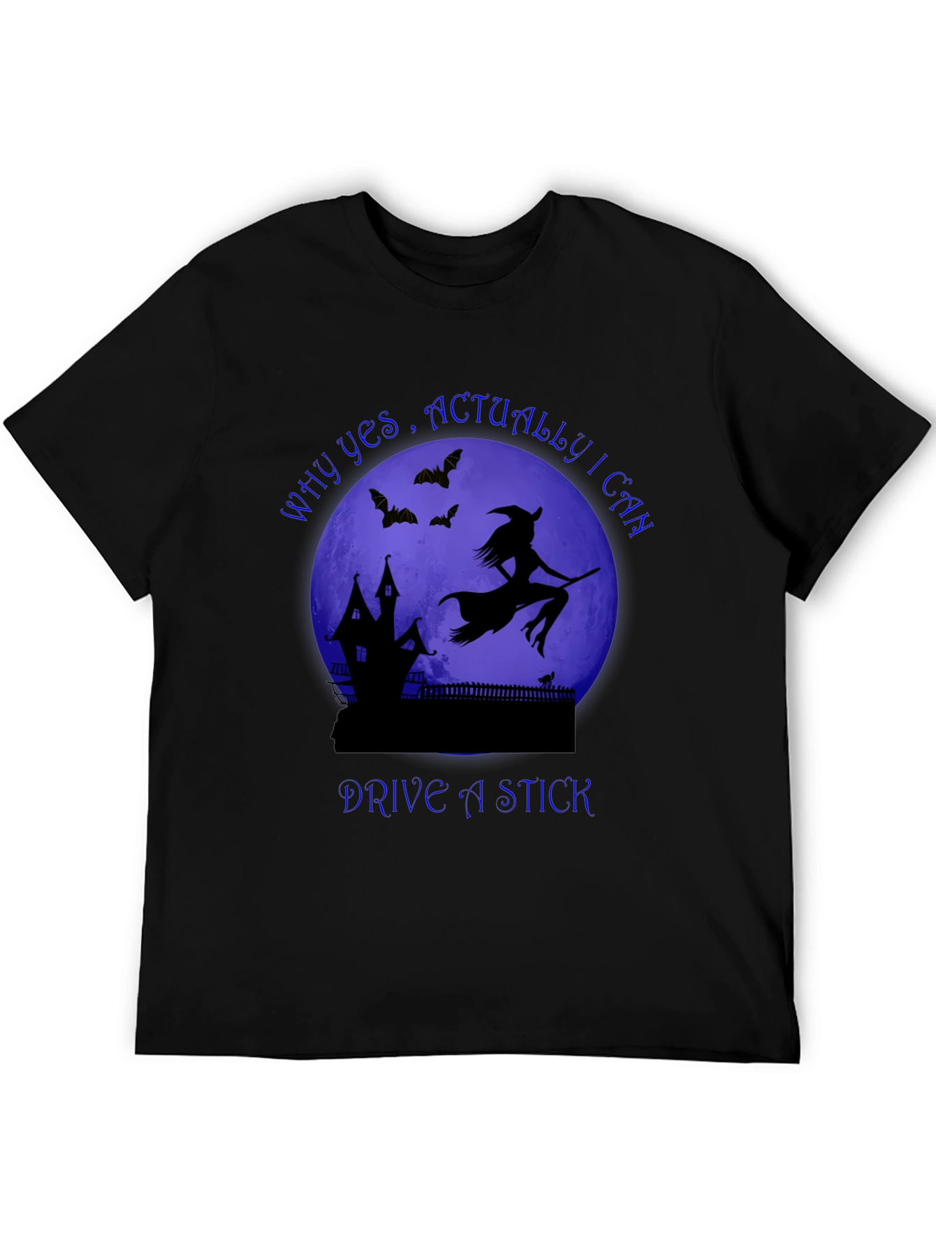 Witch Drive A Stick T-Shirt Halloween Spooky Tee