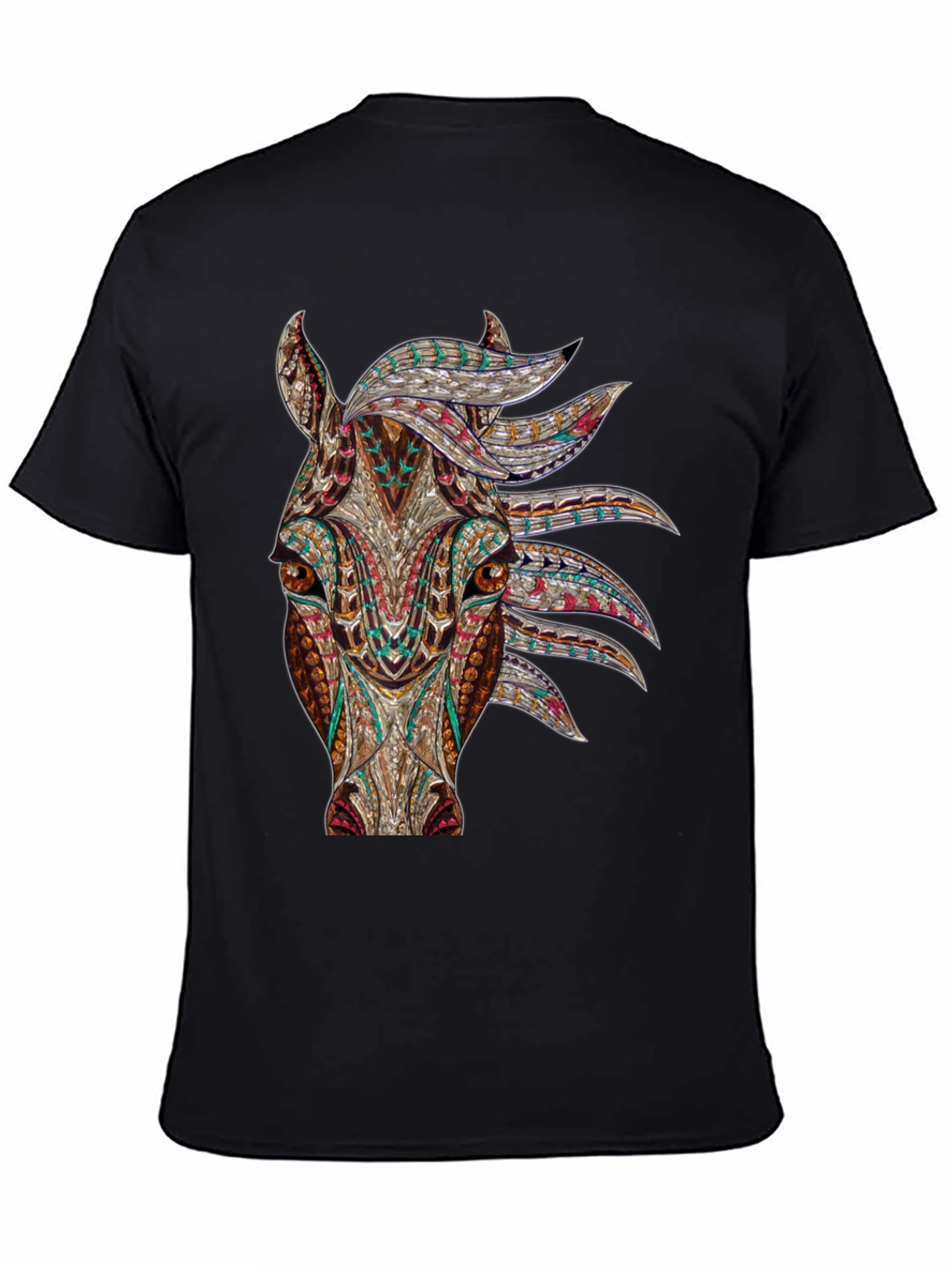 Abstract Horse Graphic T-Shirt