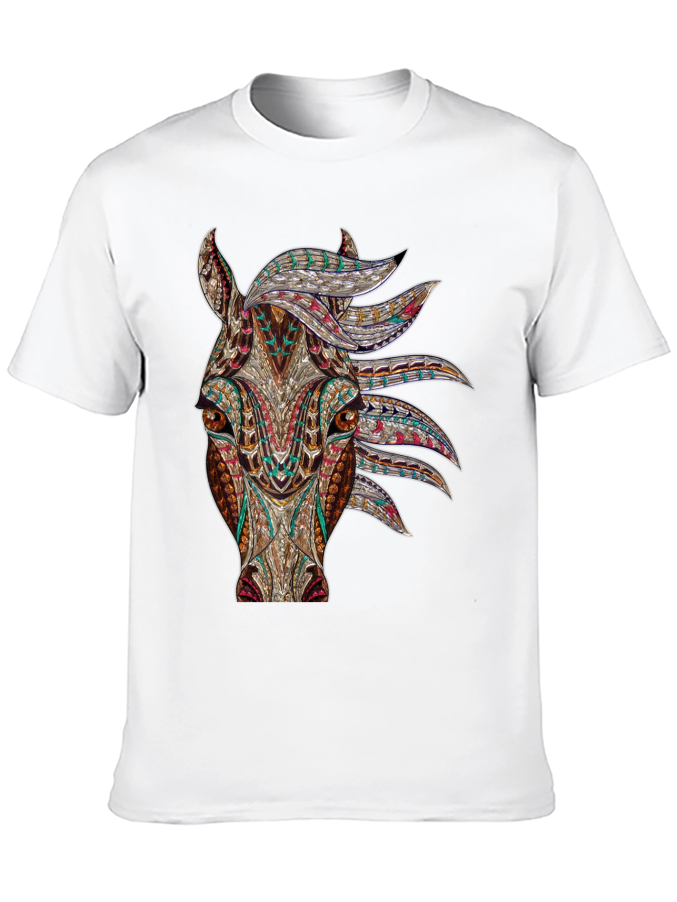 Abstract Horse Graphic T-Shirt