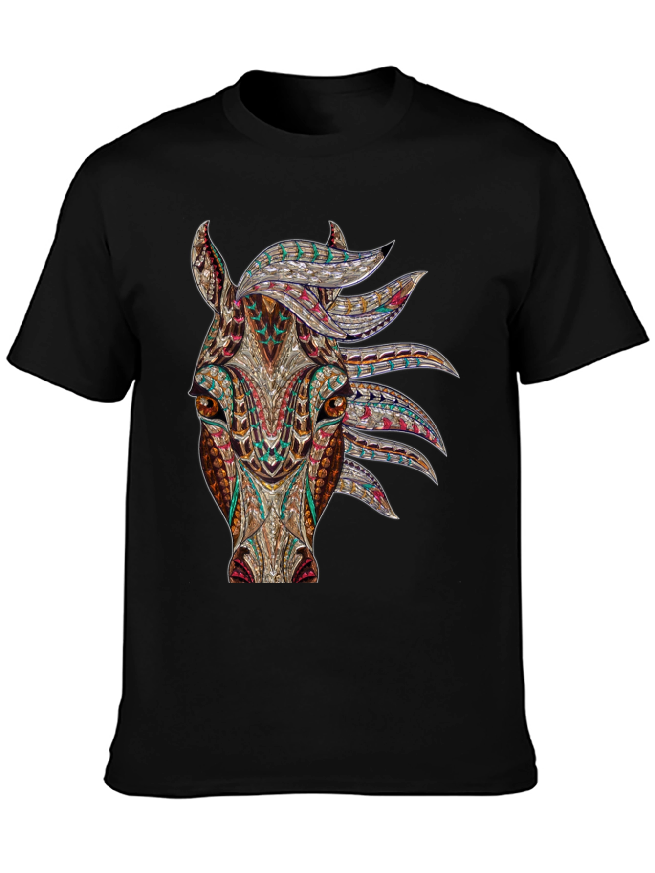 Abstract Horse Graphic T-Shirt