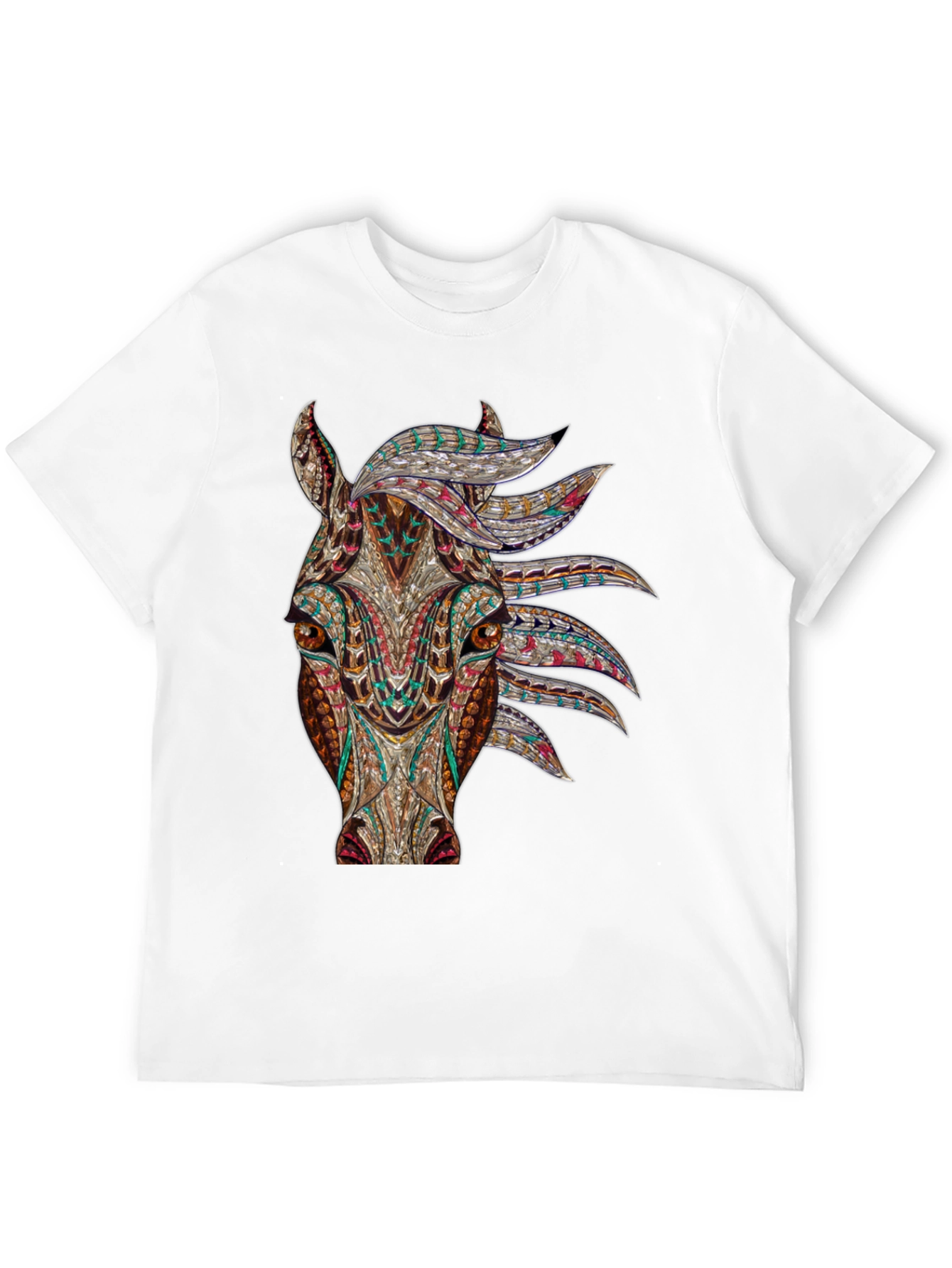 Abstract Horse Graphic T-Shirt