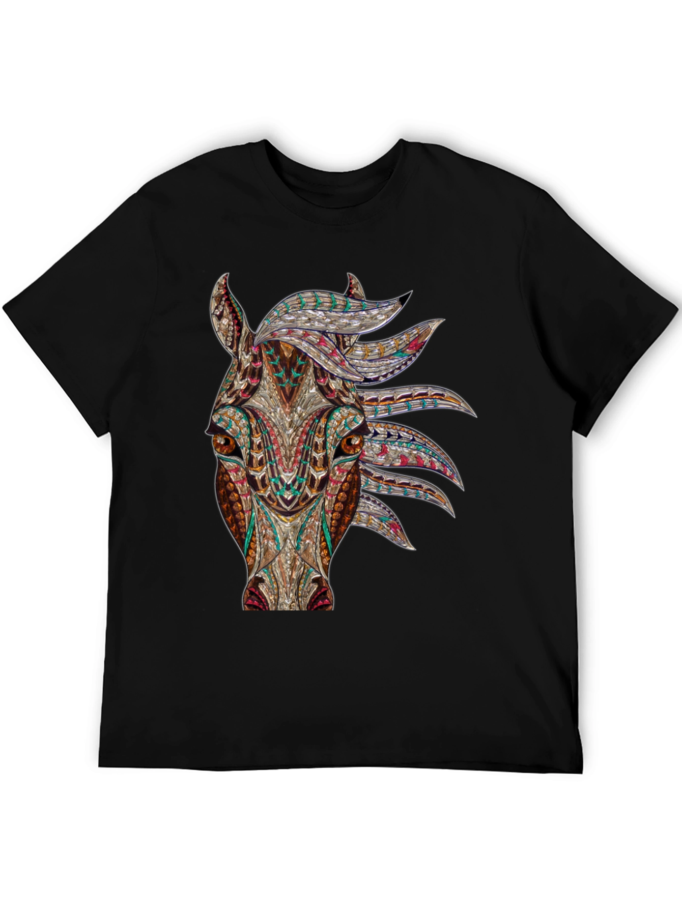 Abstract Horse Graphic T-Shirt