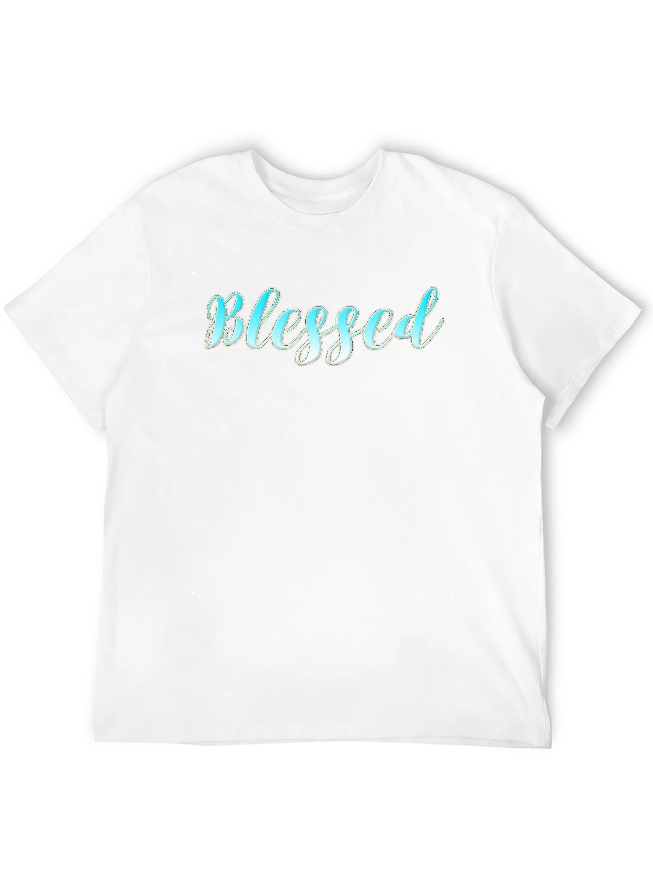 Blessed Script Black T-Shirt - Casual Wear