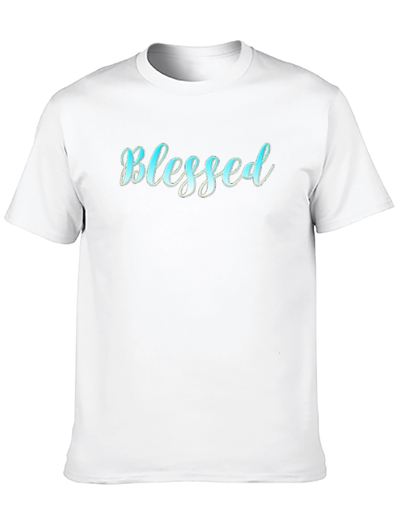 Blessed Script Black T-Shirt - Casual Wear