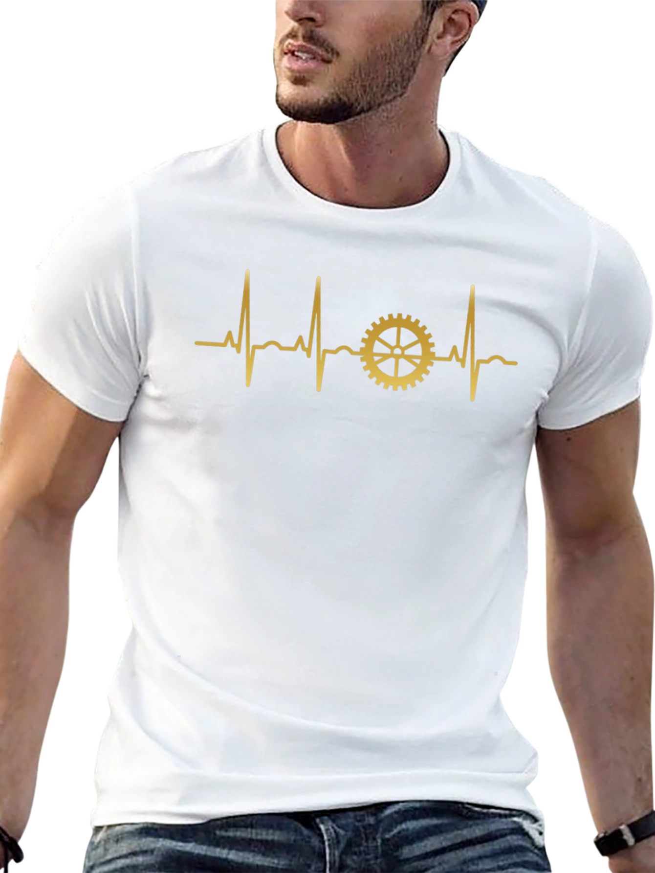 Steampunk Heartbeat T-Shirt - Gear Design