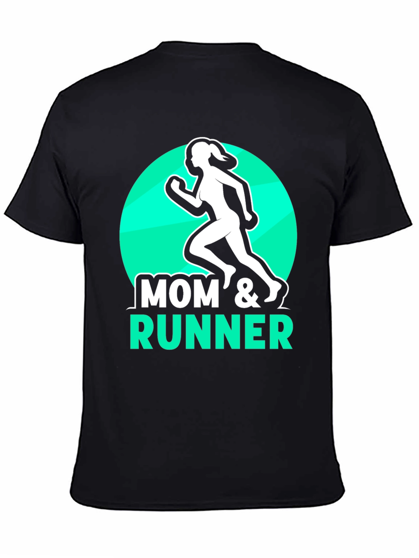 Mom & Runner Black T-Shirt