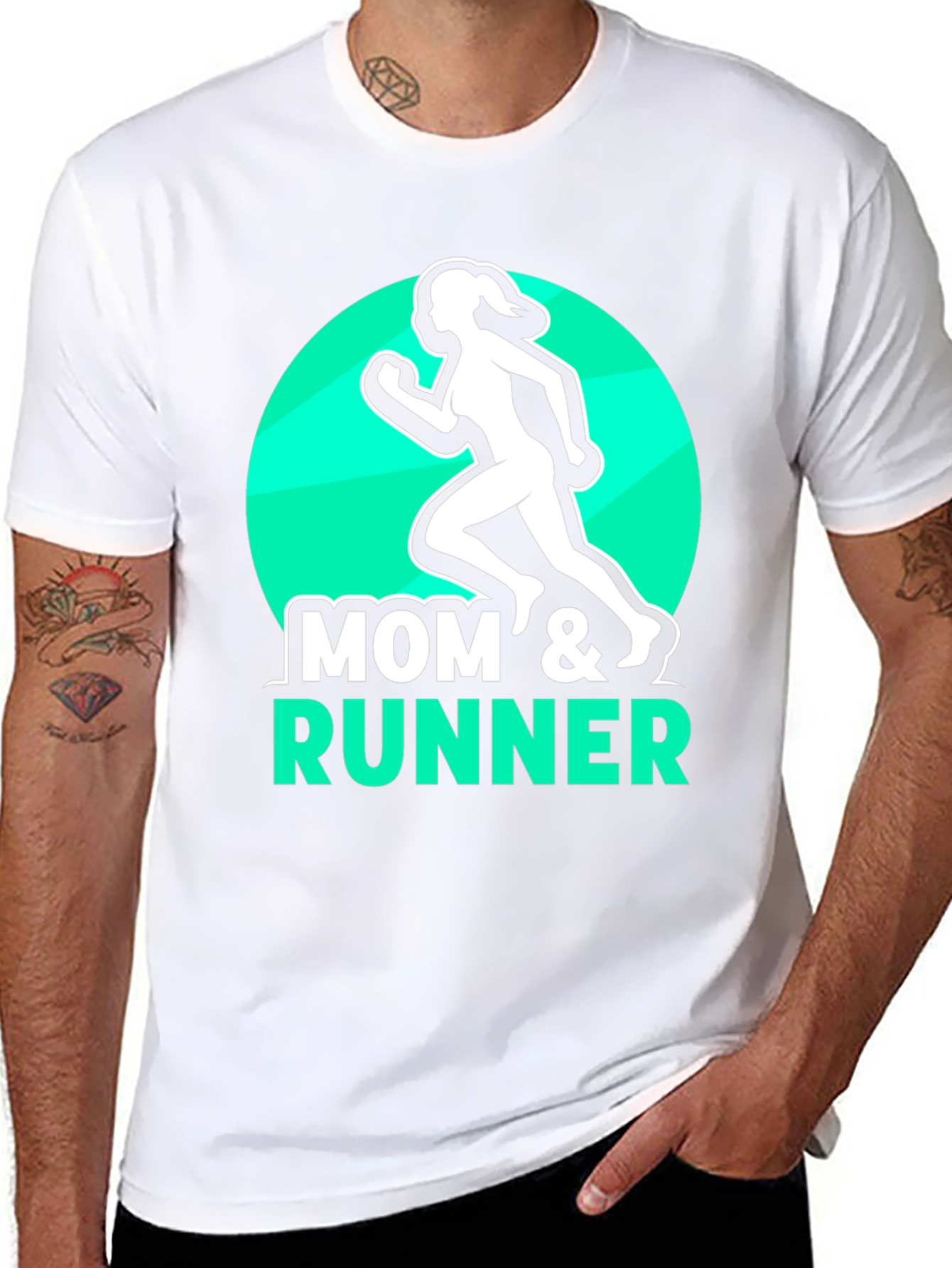 Mom & Runner Black T-Shirt