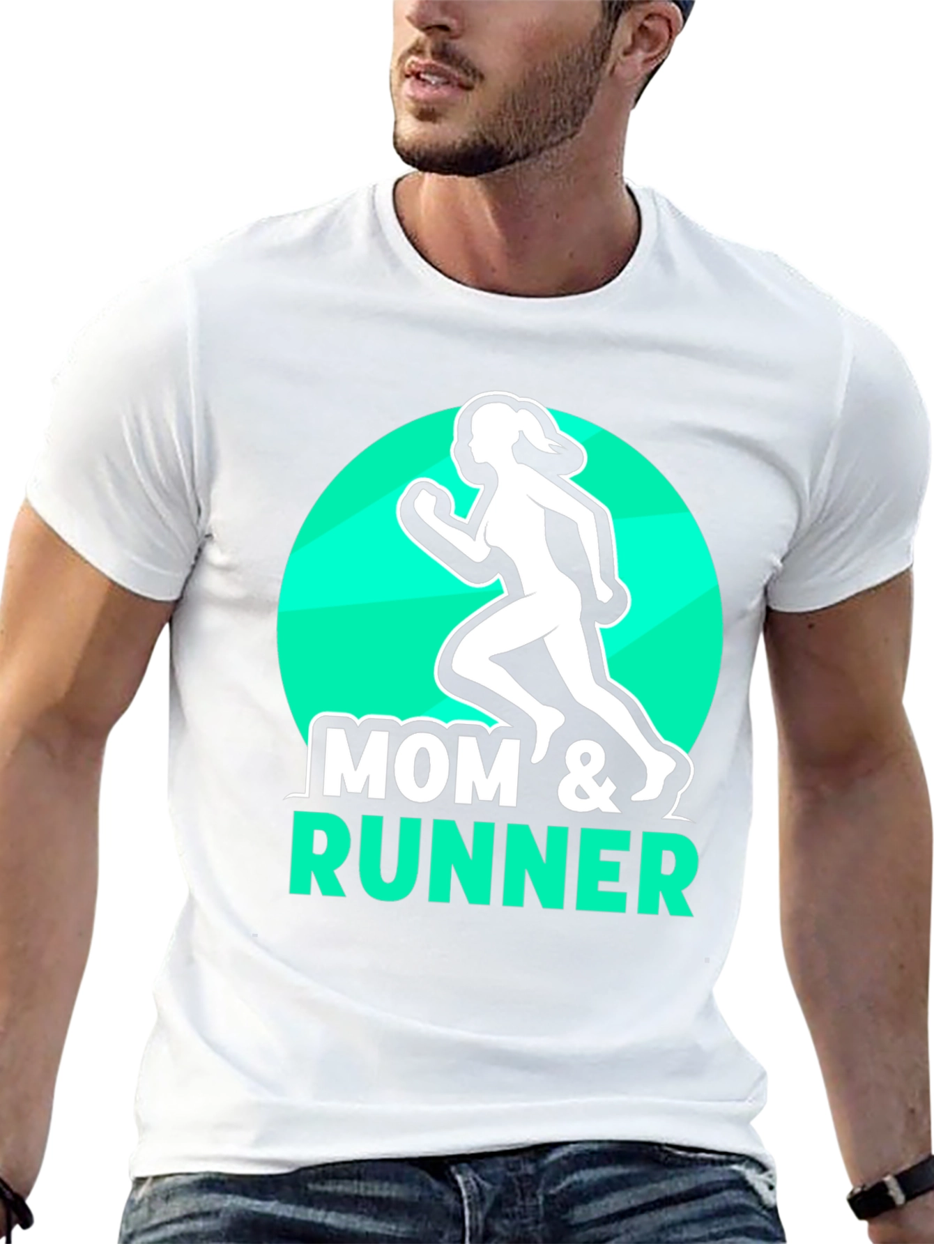 Mom & Runner Black T-Shirt