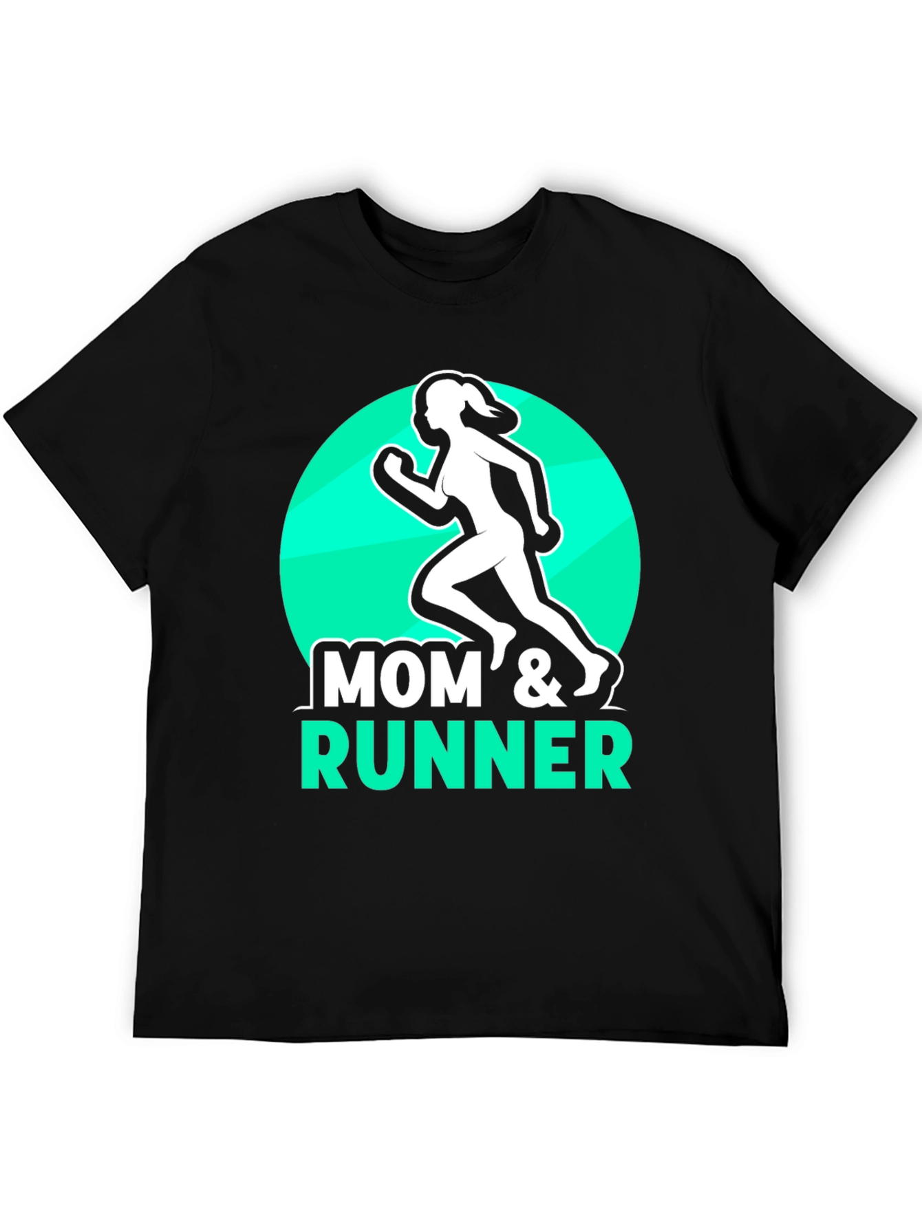 Mom & Runner Black T-Shirt