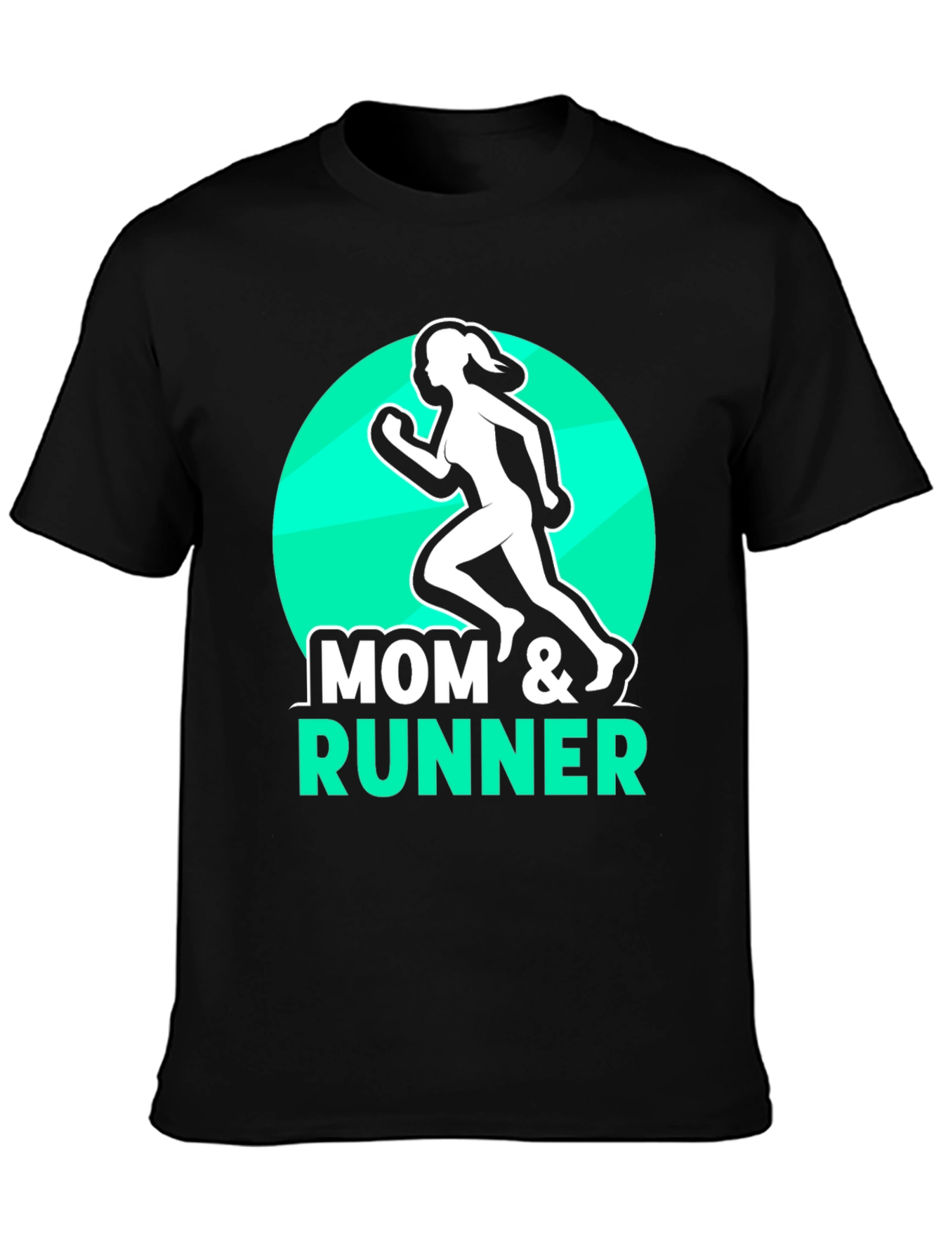 Mom & Runner Black T-Shirt