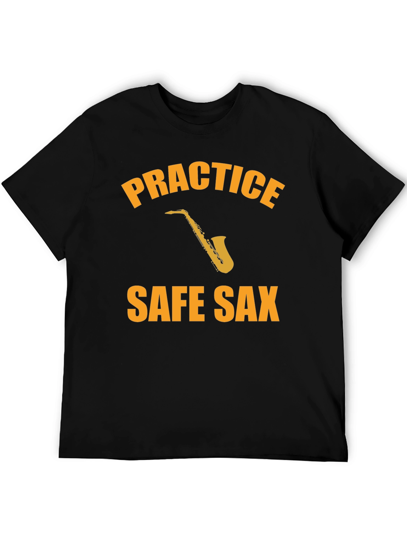Practice Safe Sax Black T-Shirt