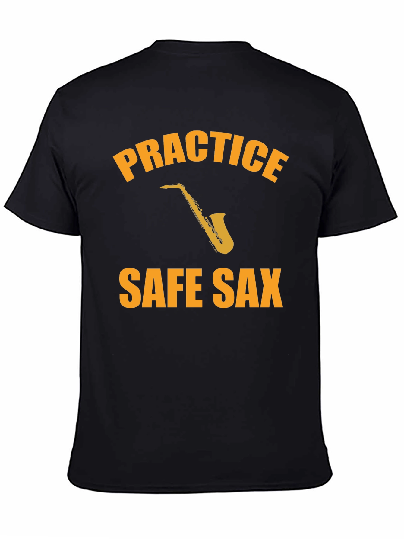 Practice Safe Sax Black T-Shirt