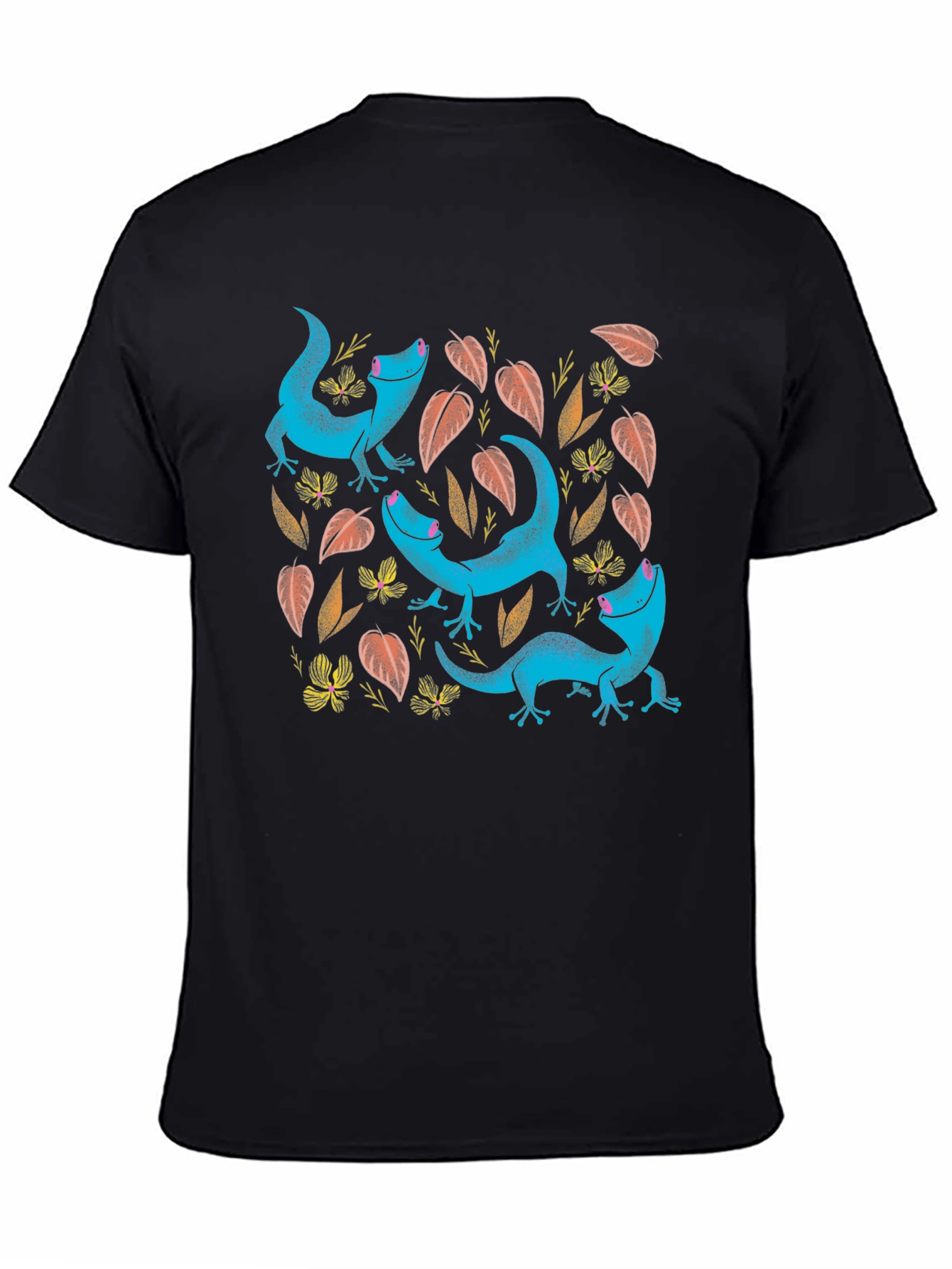 Lizard Print Black T-Shirt