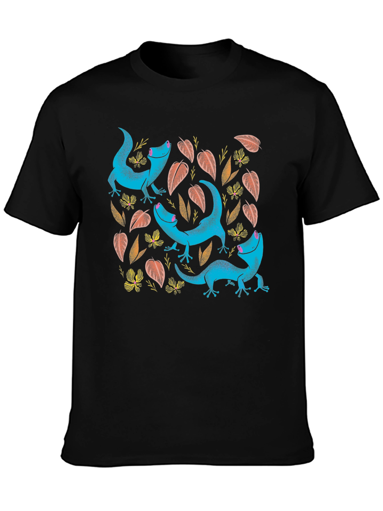 Lizard Print Black T-Shirt