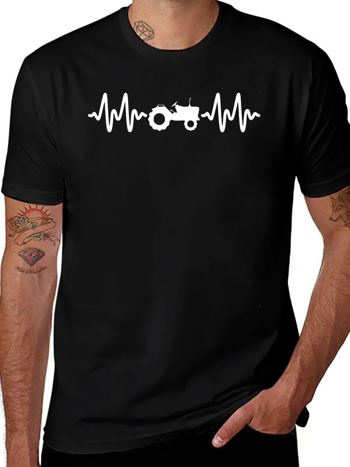 Tractor Heartbeat T-Shirt - Farm Life Tee