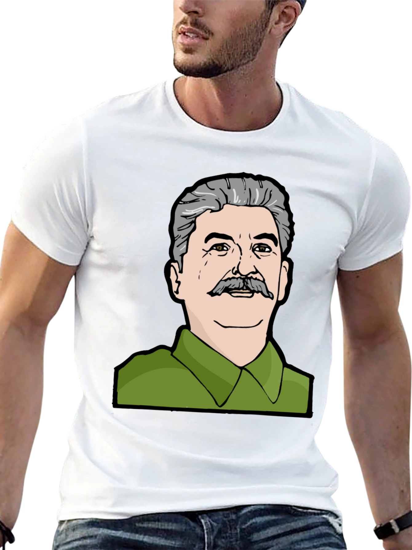 Stalin Graphic Print Black T-Shirt