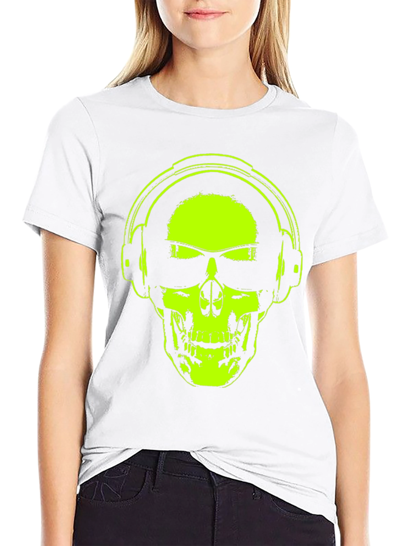 Skull Headphones T-Shirt - Vibrant Graphic Tee