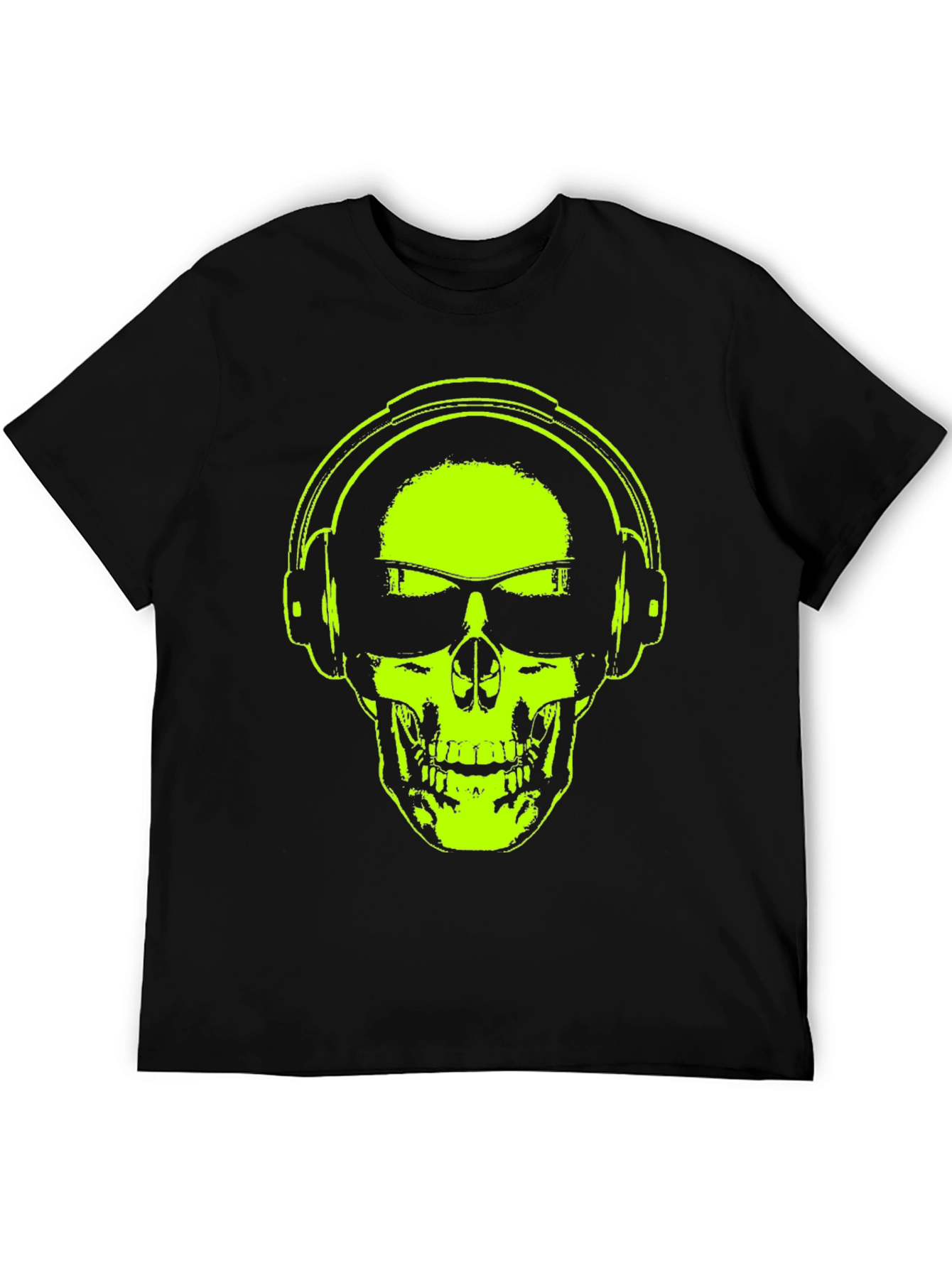 Skull Headphones T-Shirt - Vibrant Graphic Tee