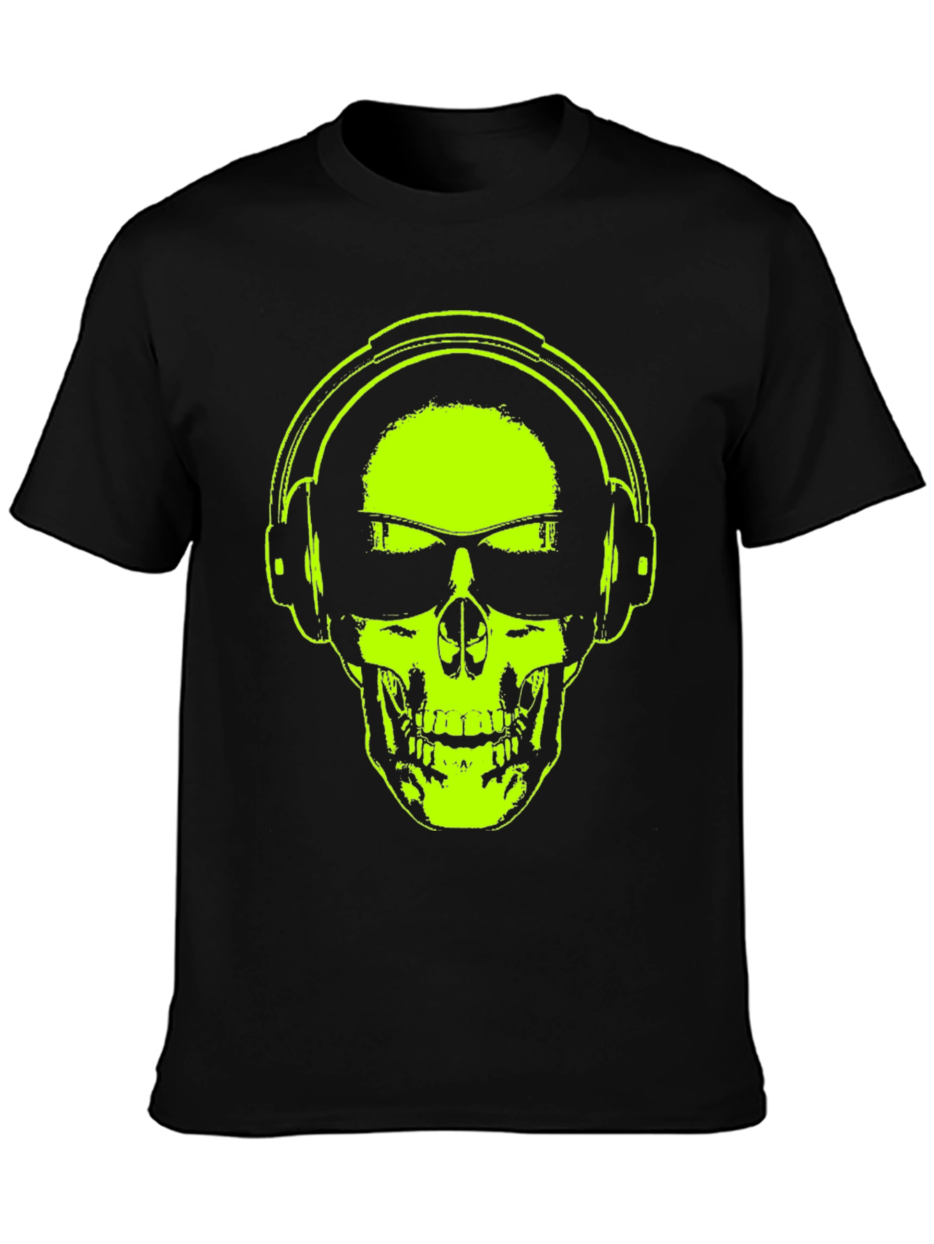Skull Headphones T-Shirt - Vibrant Graphic Tee