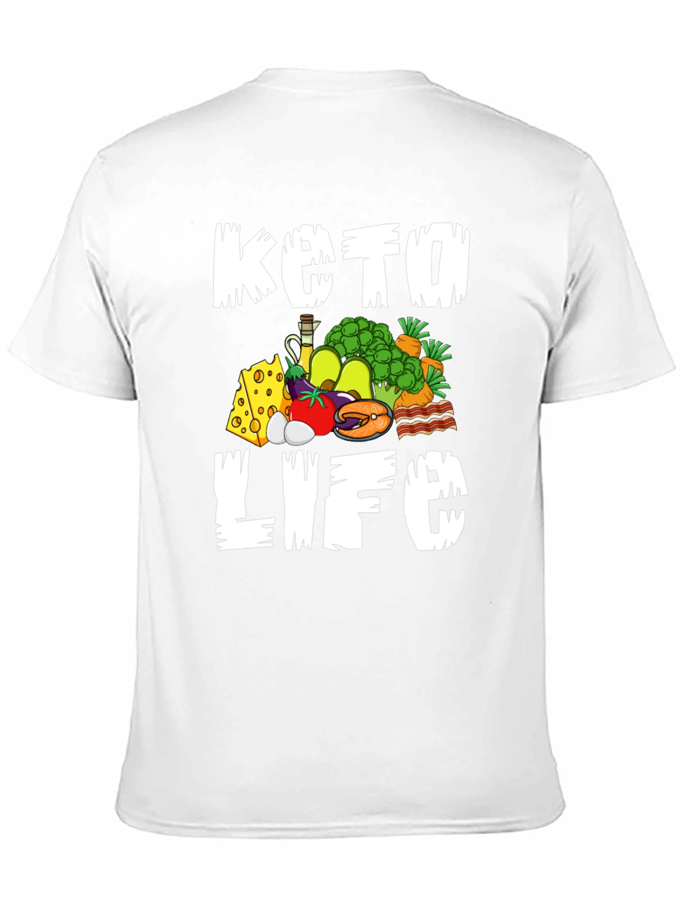 Keto Life Graphic T-Shirt Black Casual