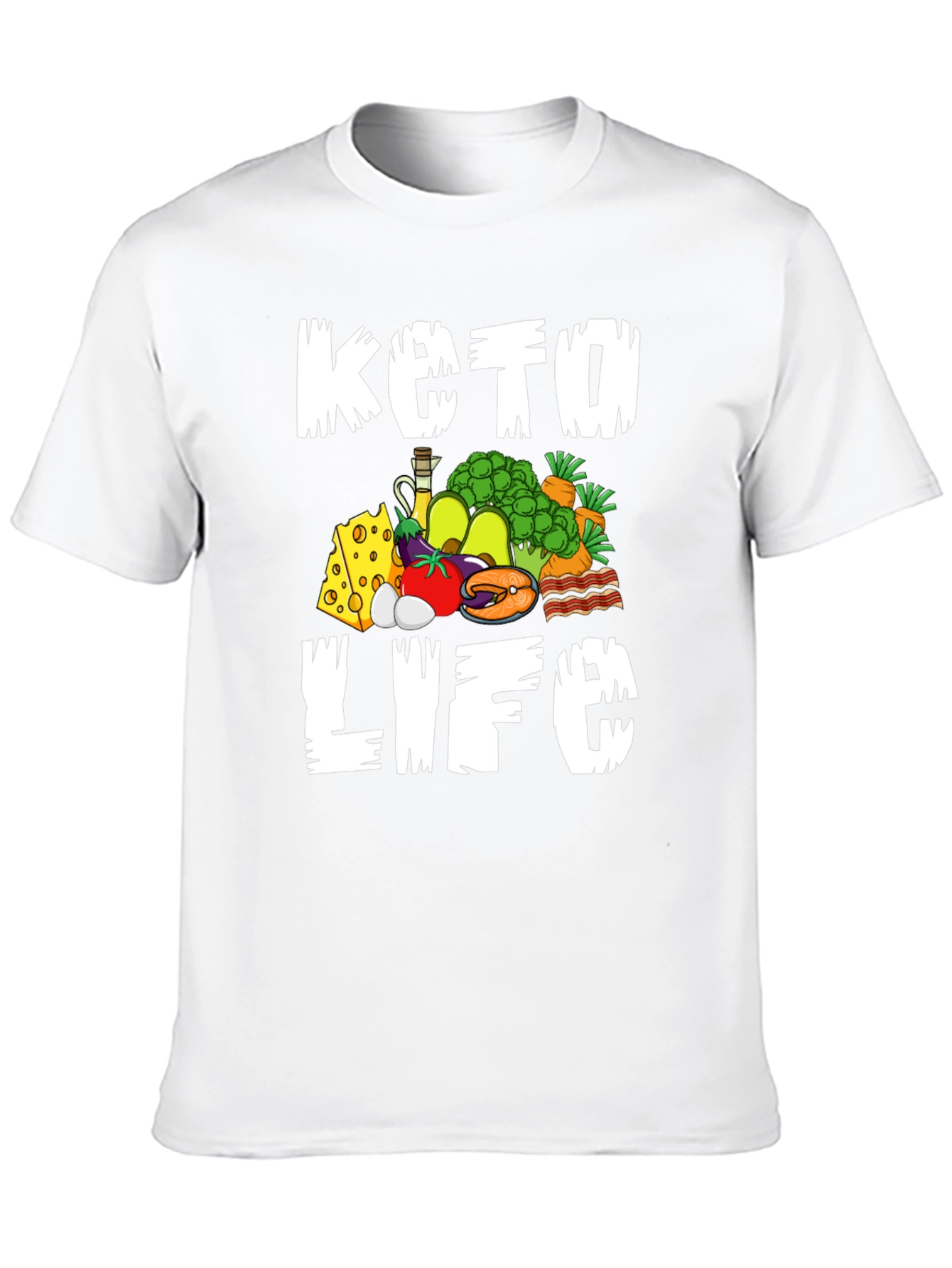 Keto Life Graphic T-Shirt Black Casual