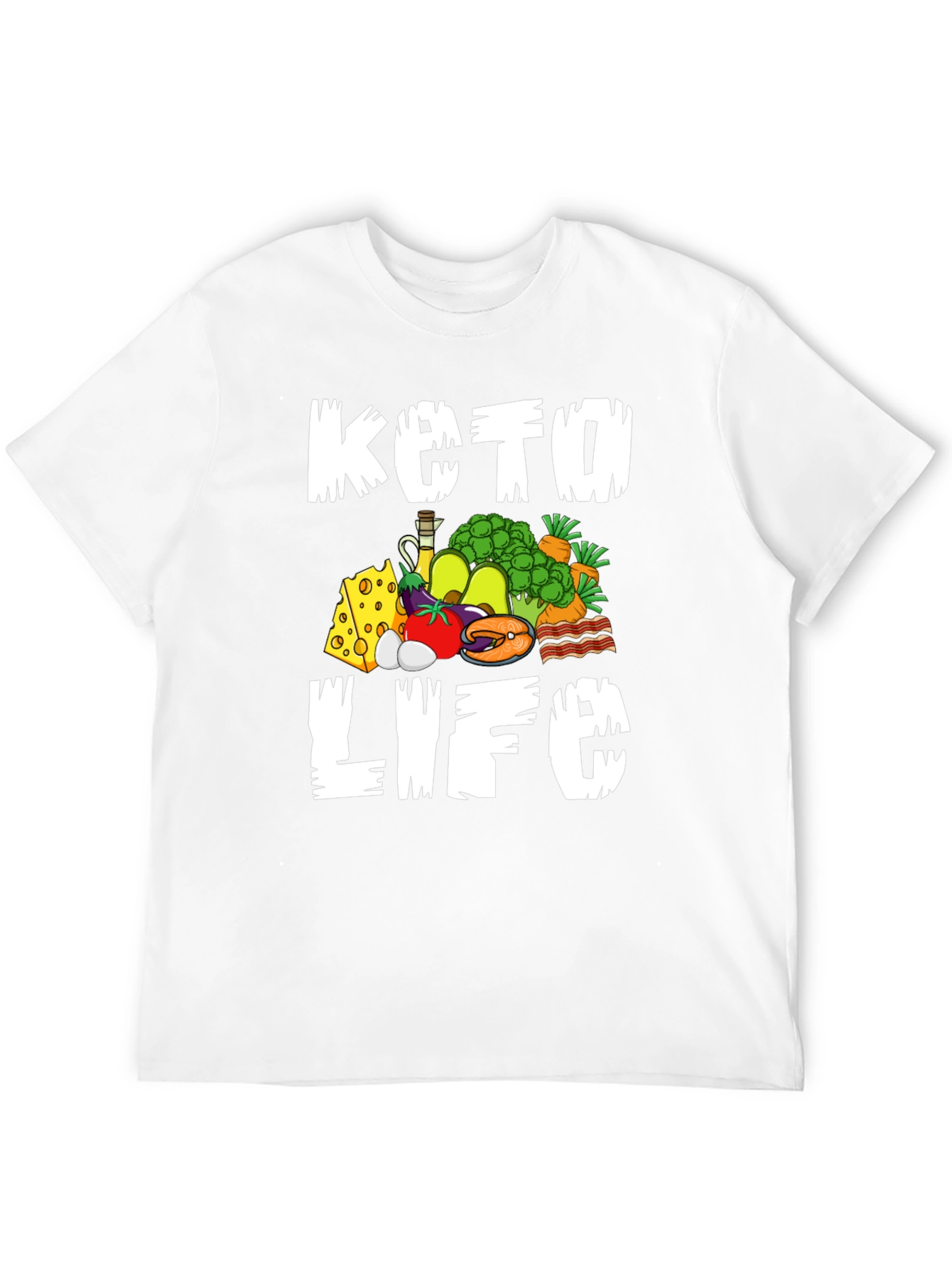 Keto Life Graphic T-Shirt Black Casual