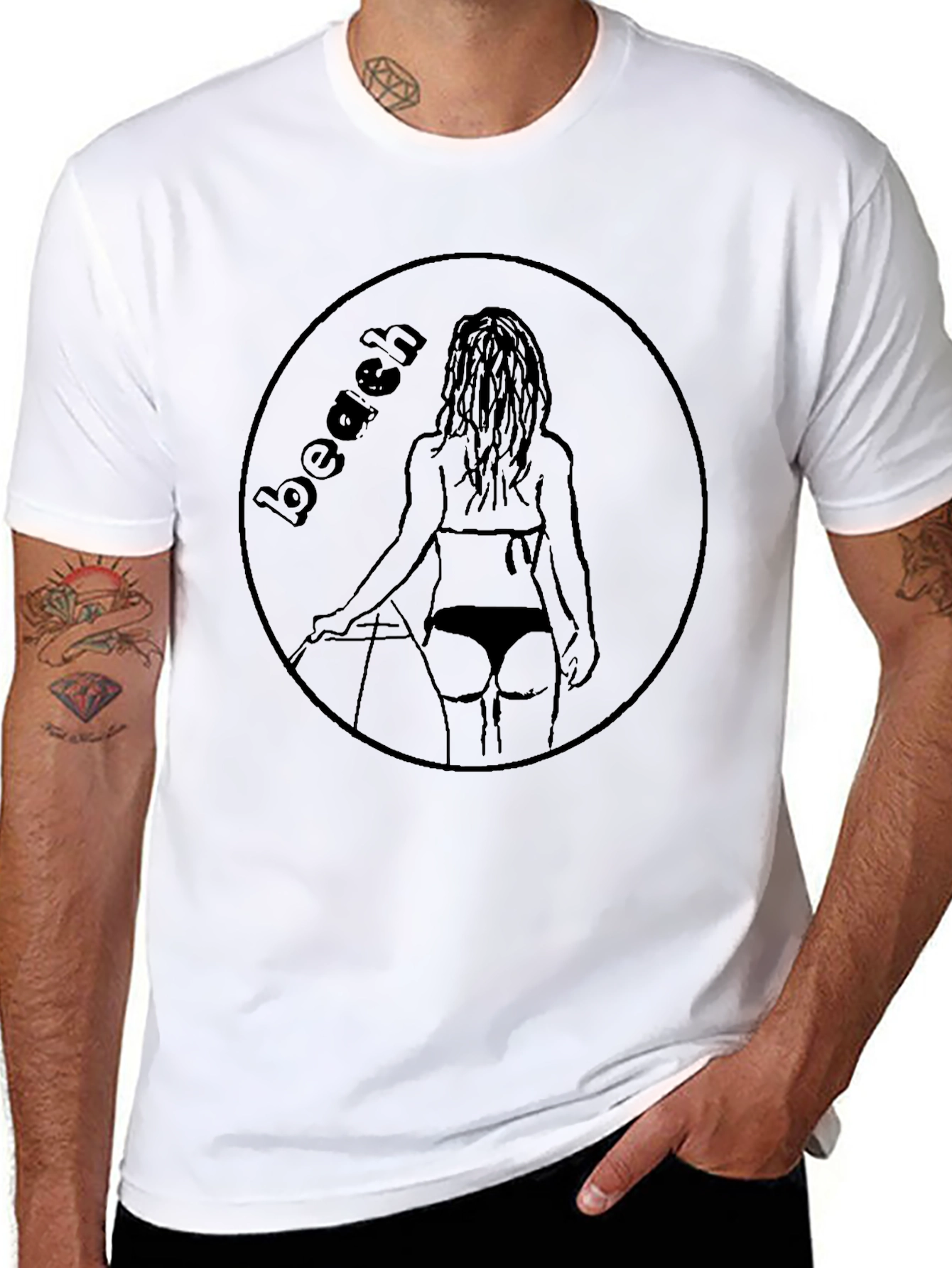 Beach Girl Graphic Tee - Black