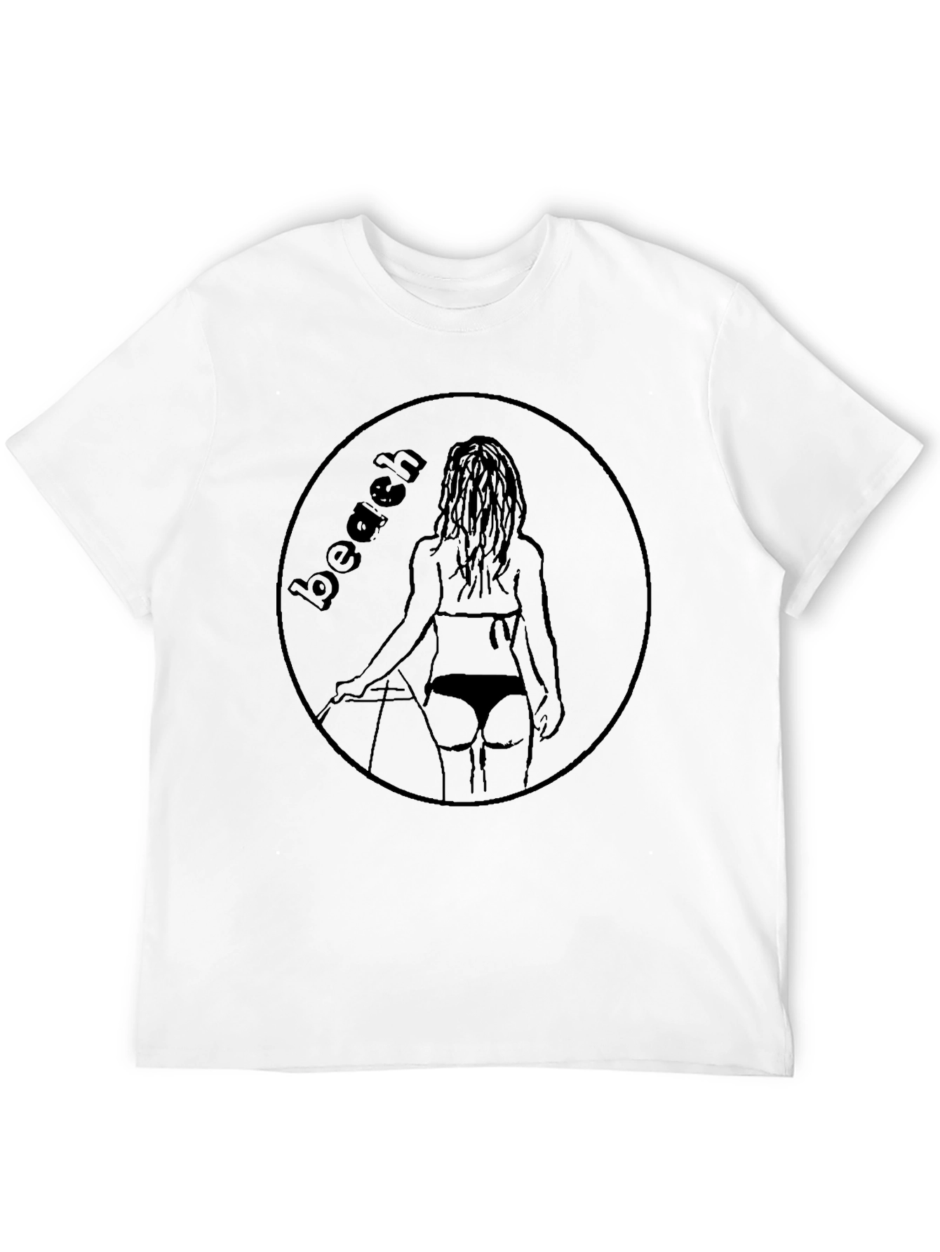 Beach Girl Graphic Tee - Black