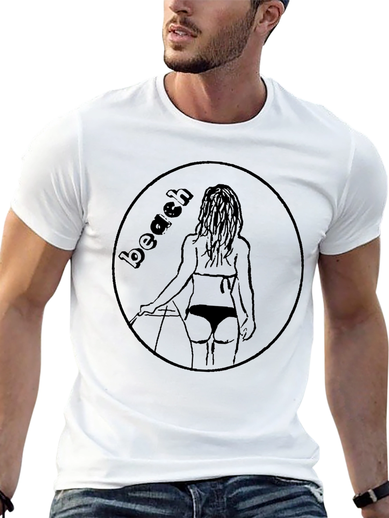 Beach Girl Graphic Tee - Black