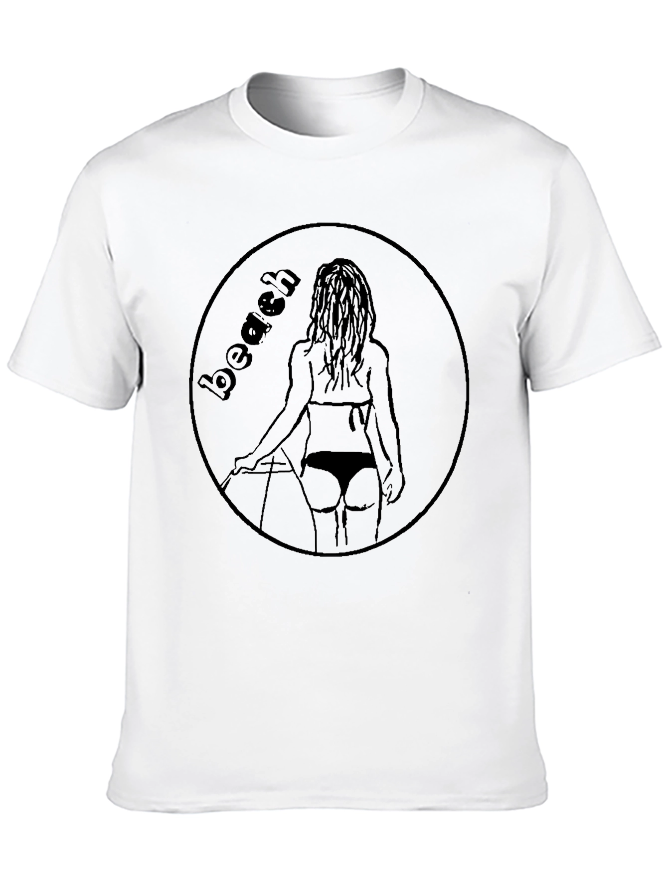 Beach Girl Graphic Tee - Black