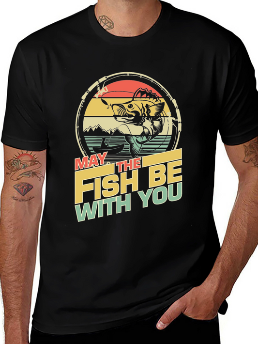 Funny Fishing T-Shirt - May The Fish Be With You