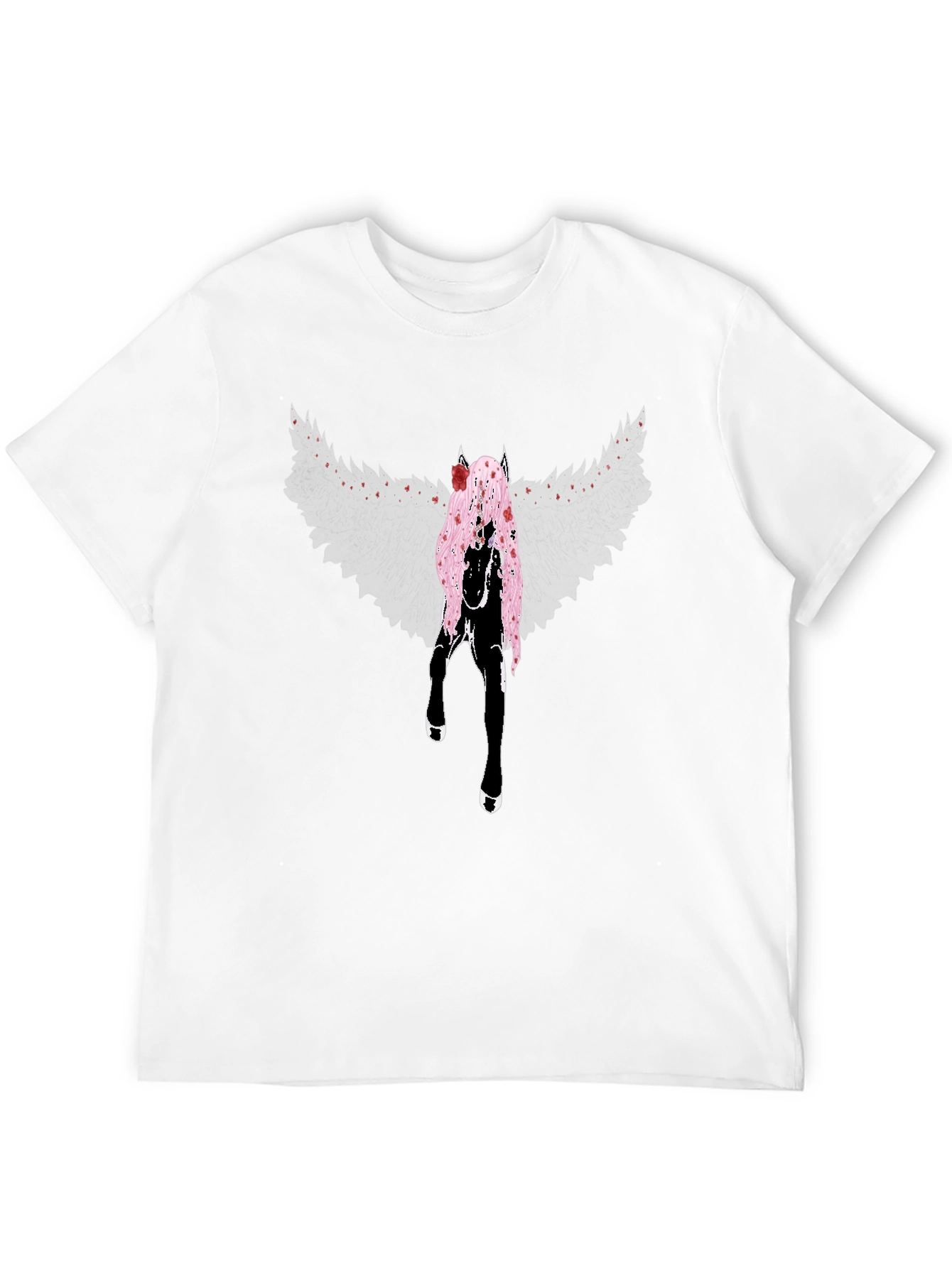 Winged Horse Graphic Tee - Black