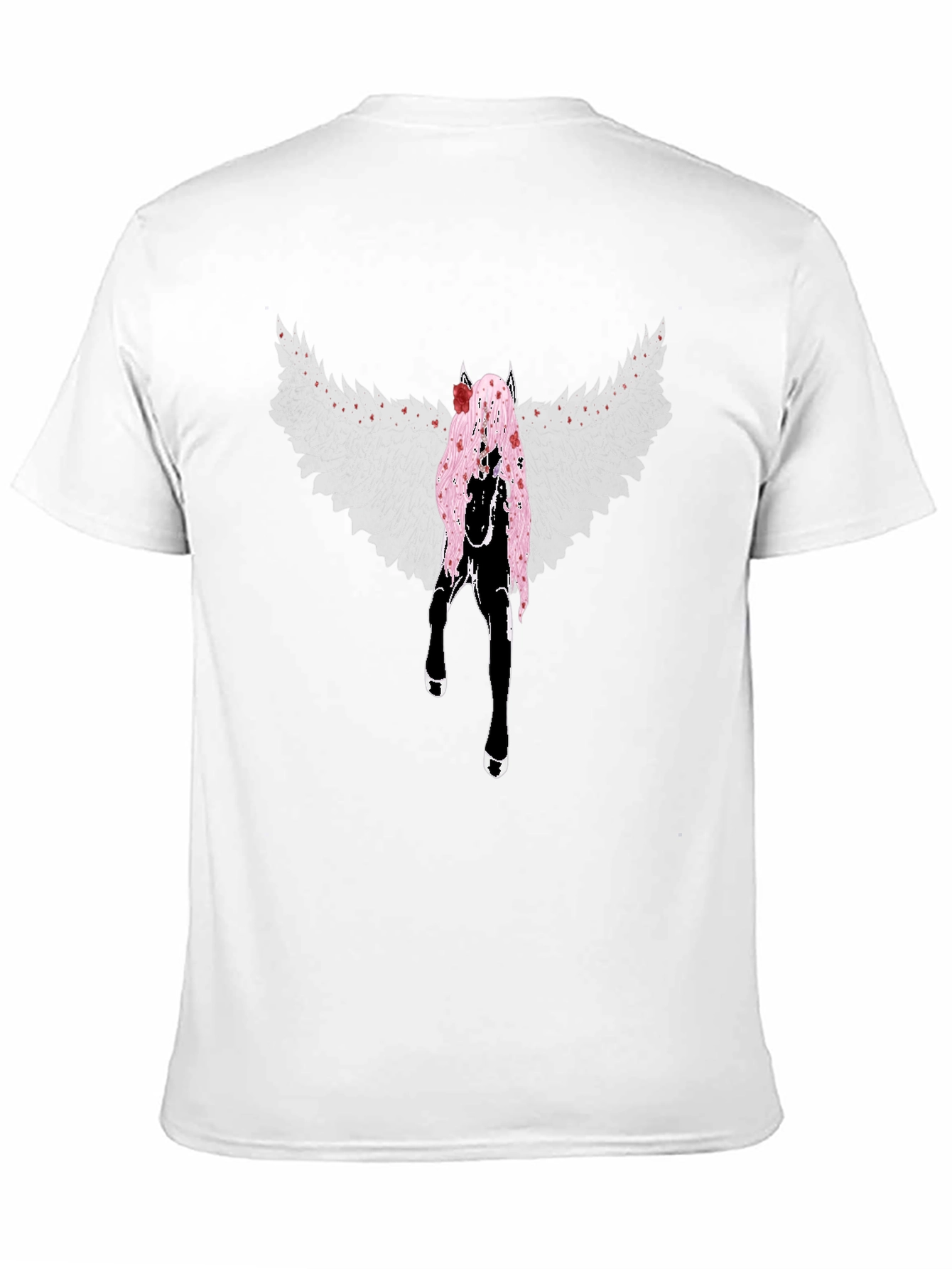Winged Horse Graphic Tee - Black
