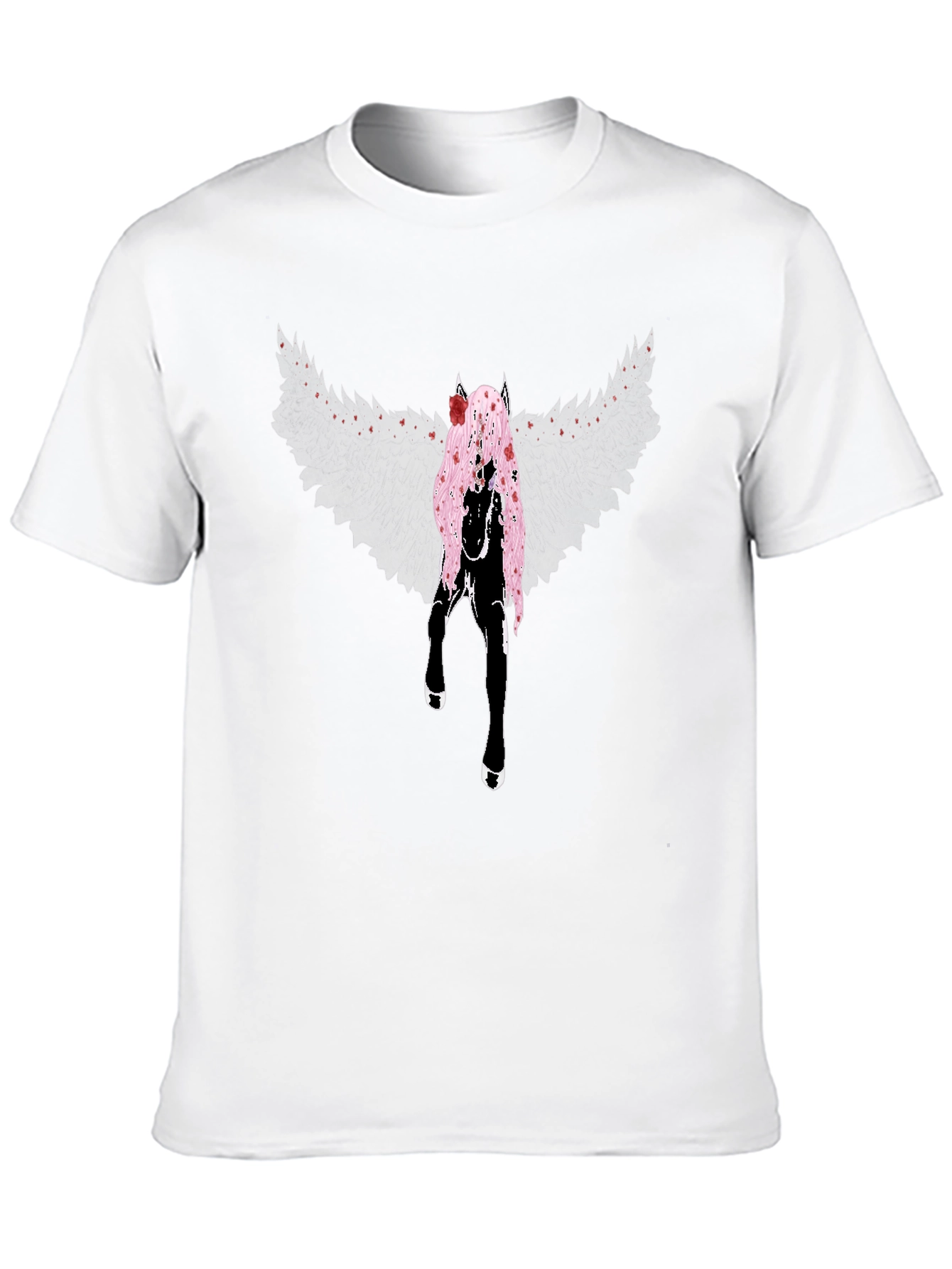 Winged Horse Graphic Tee - Black