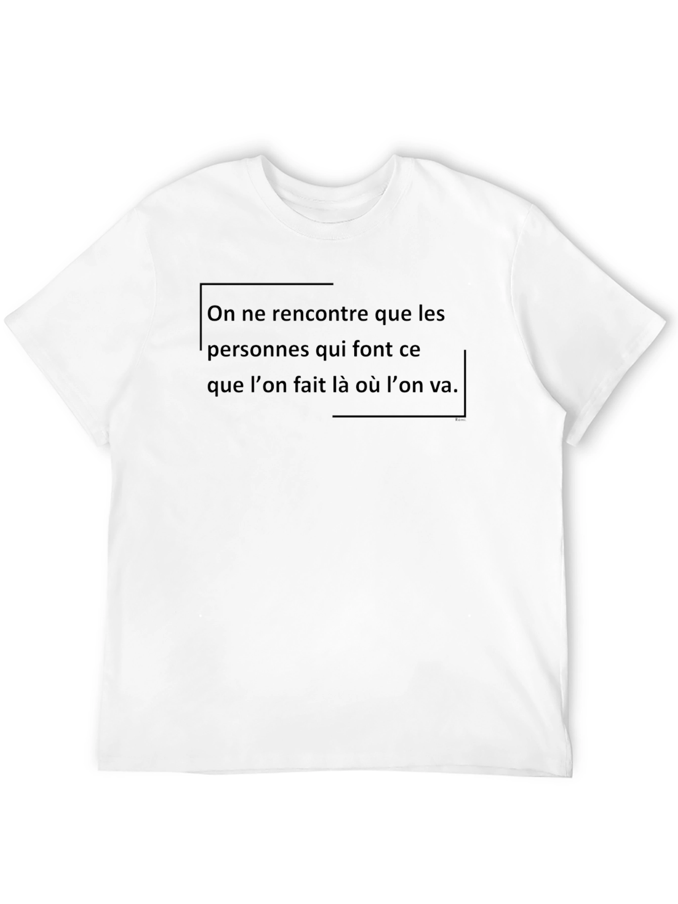 French Quote Graphic Tee - Black Cotton T-Shirt