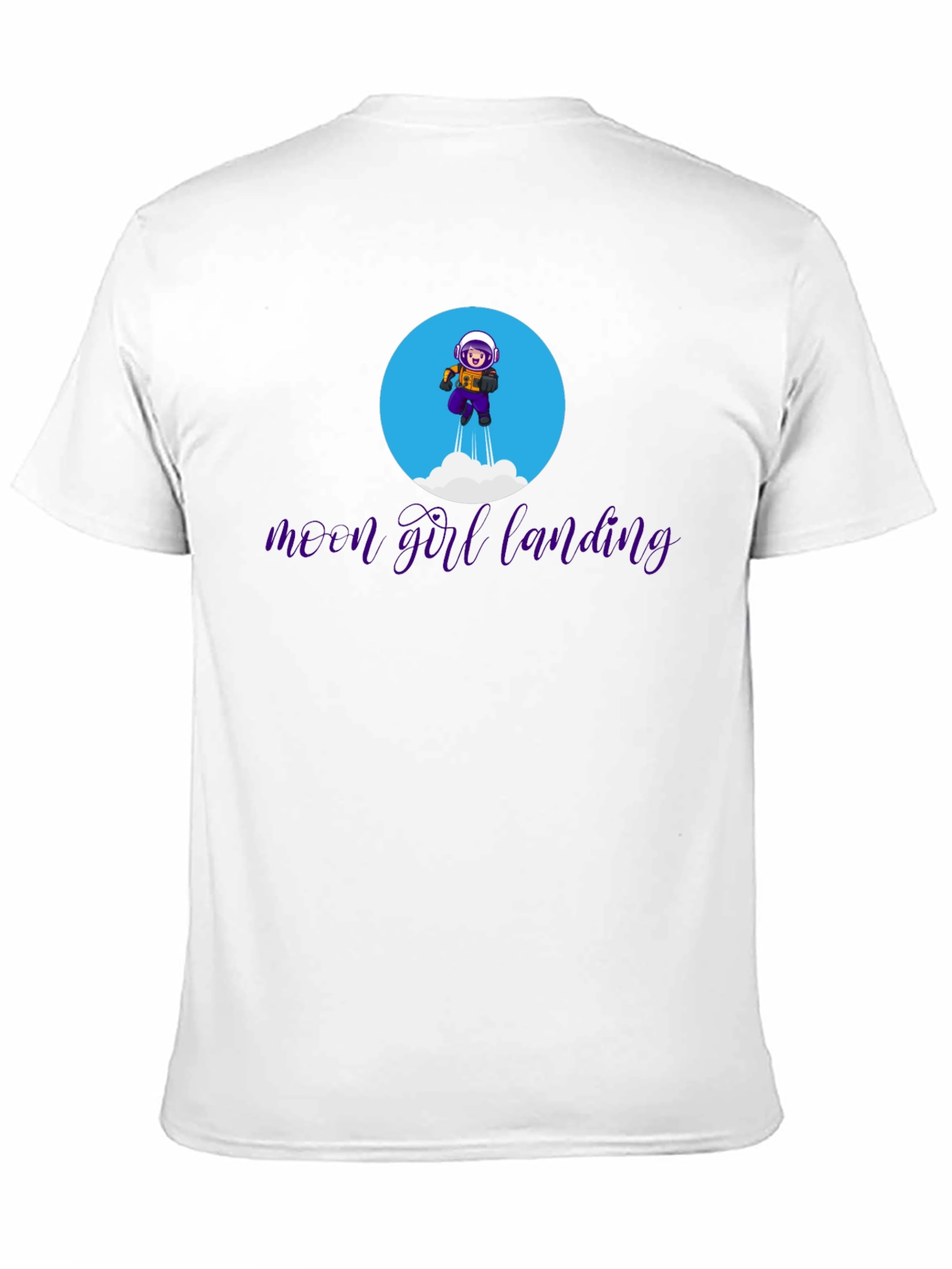 Moon Girl Landing Graphic Tee - Black Cotton
