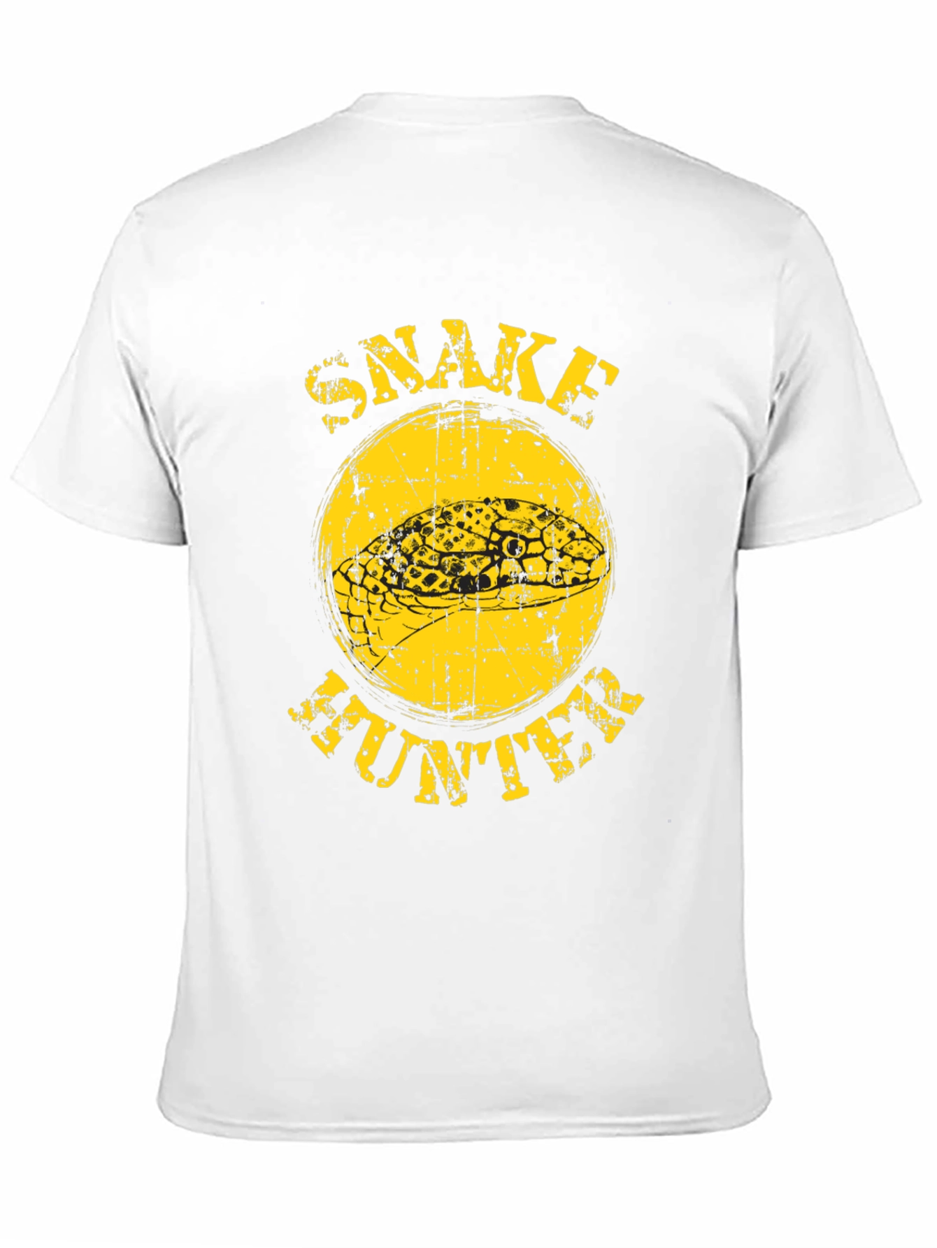 Snake Hunter Graphic T-Shirt - Bold Yellow Design