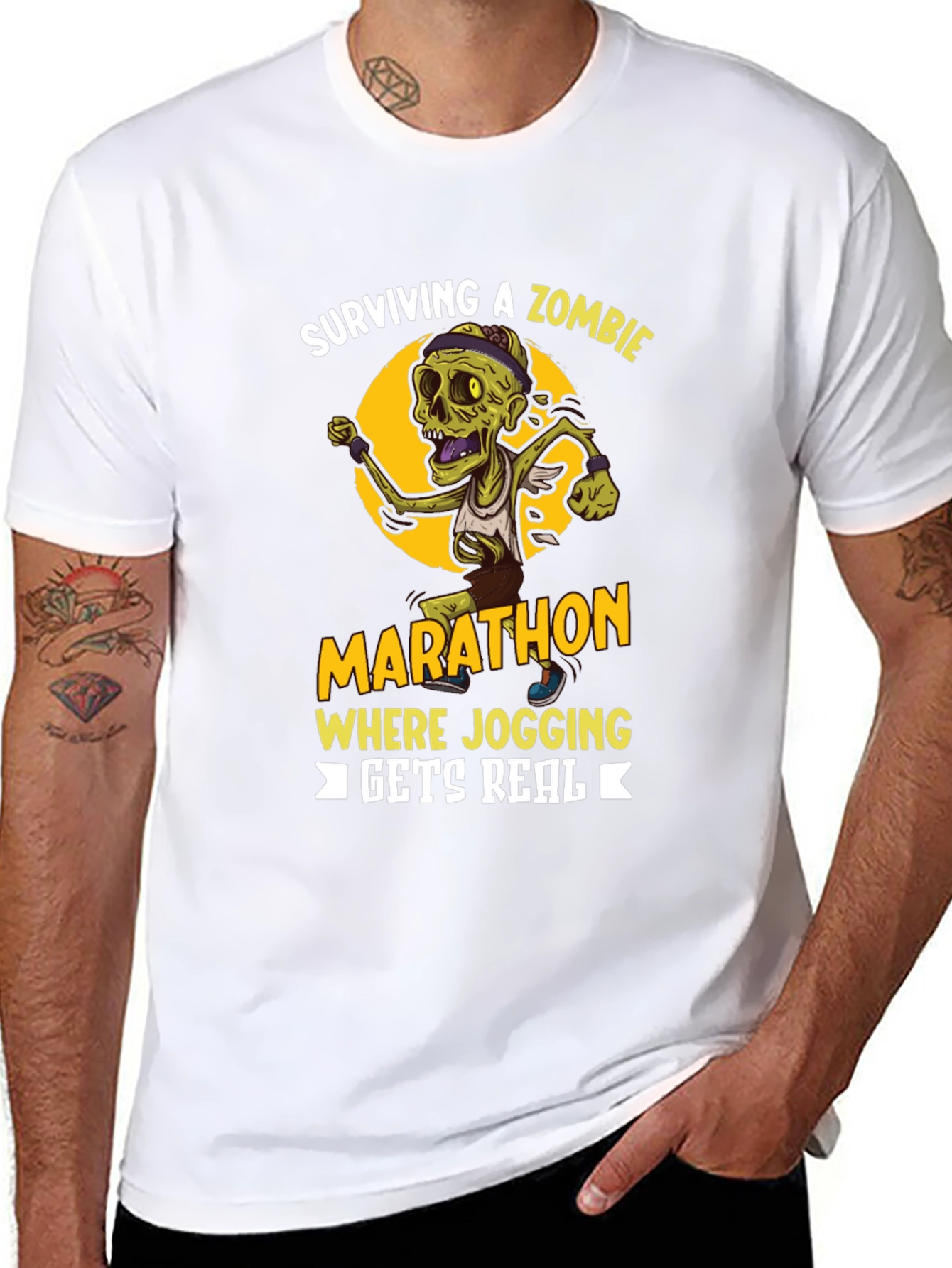 Zombie Marathon T-Shirt - Running Gets Real!