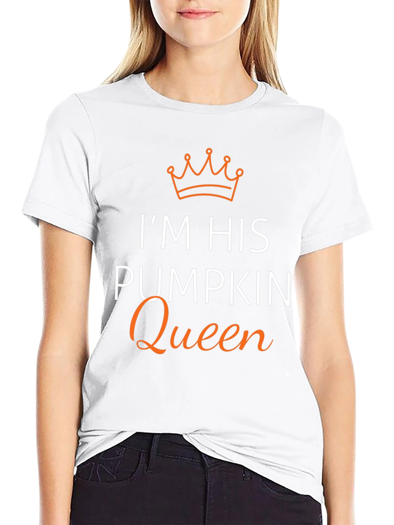 Im His Pumpkin Queen T-Shirt - Halloween Couple Shirt