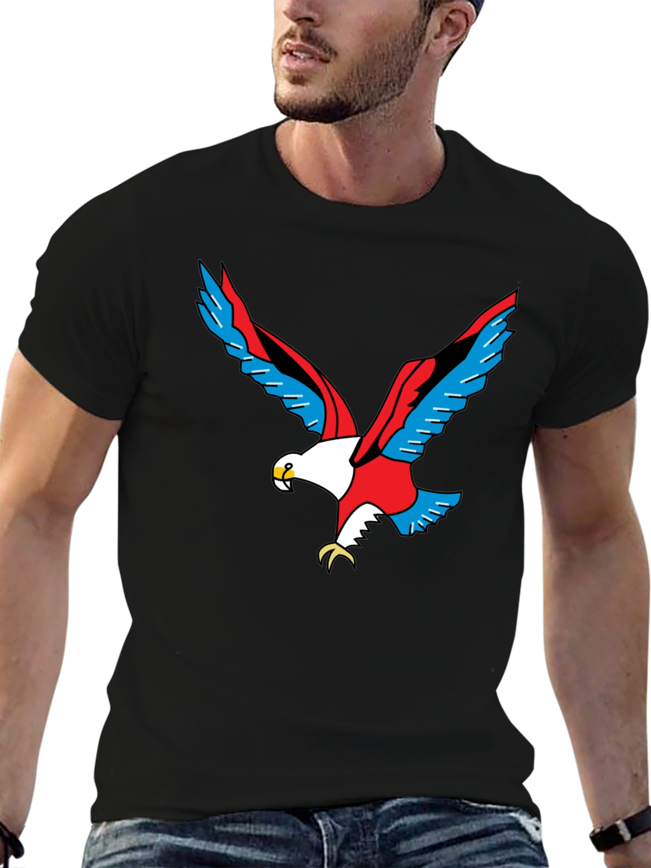 Bold Eagle Graphic Black T-Shirt