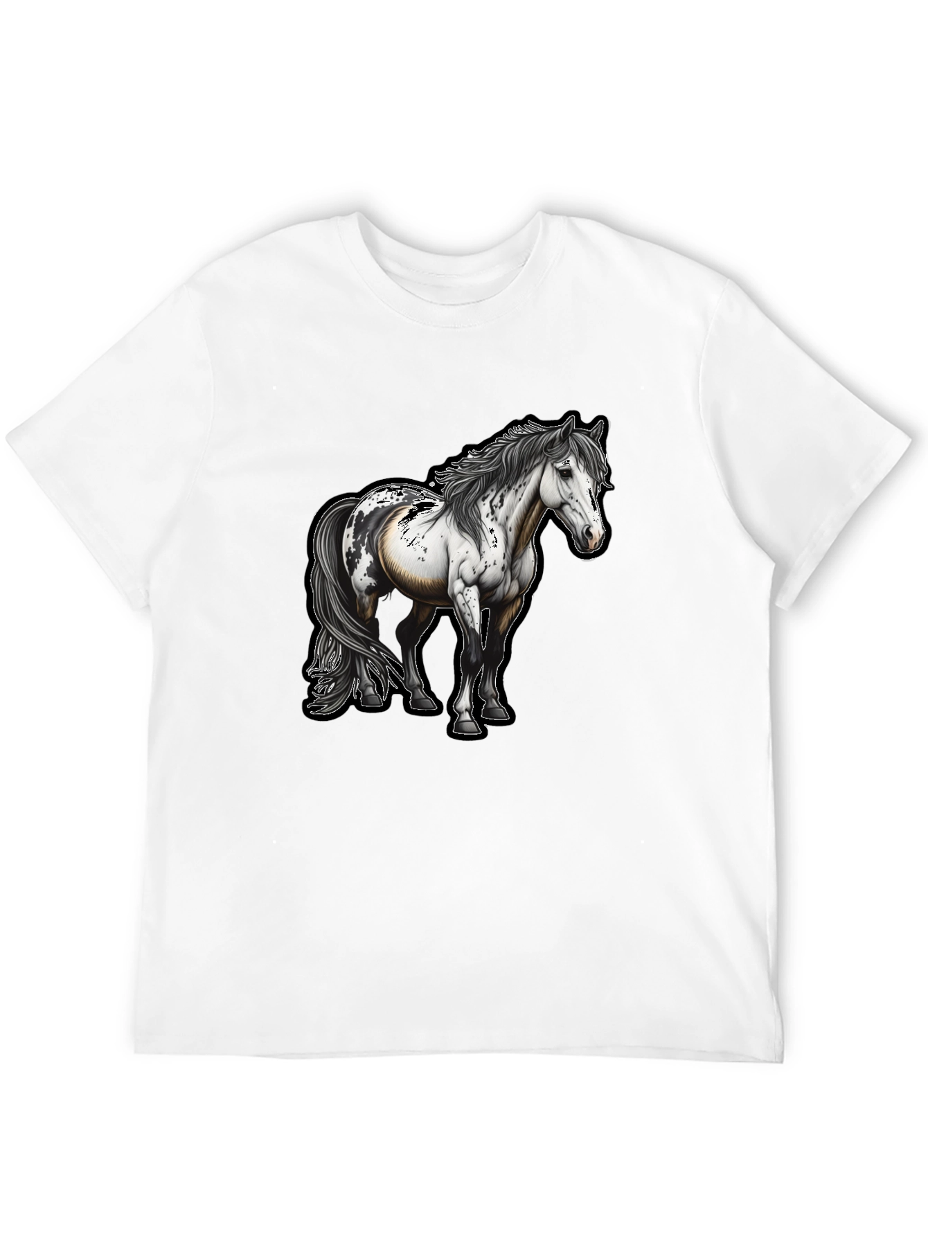 Horse Graphic Tee - Unisex Black T-Shirt