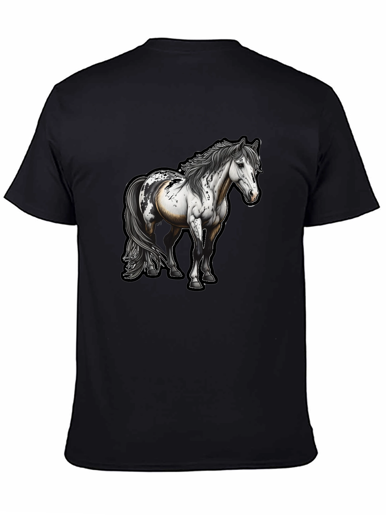 Horse Graphic Tee - Unisex Black T-Shirt