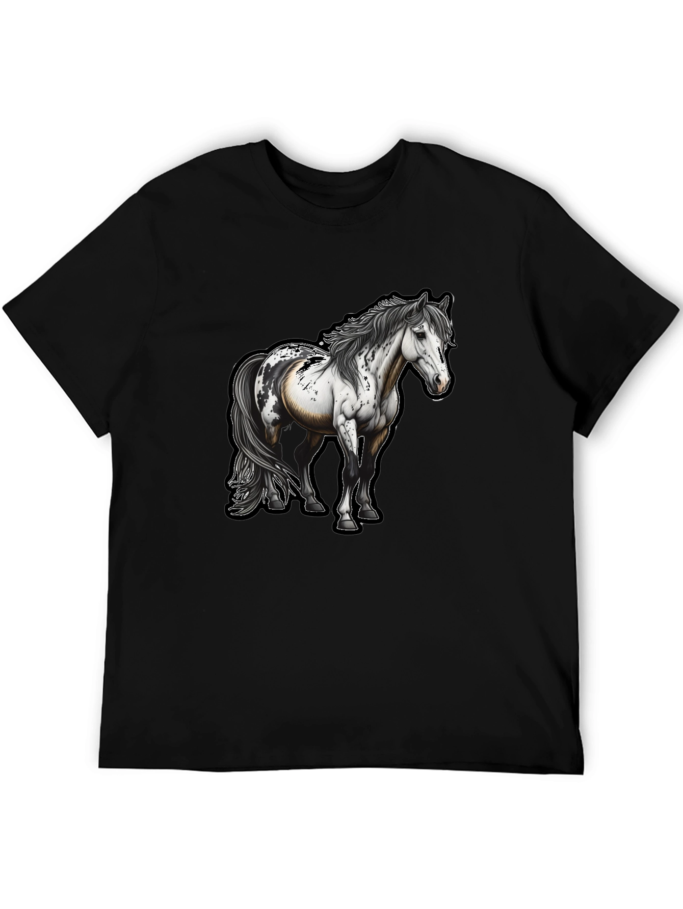 Horse Graphic Tee - Unisex Black T-Shirt