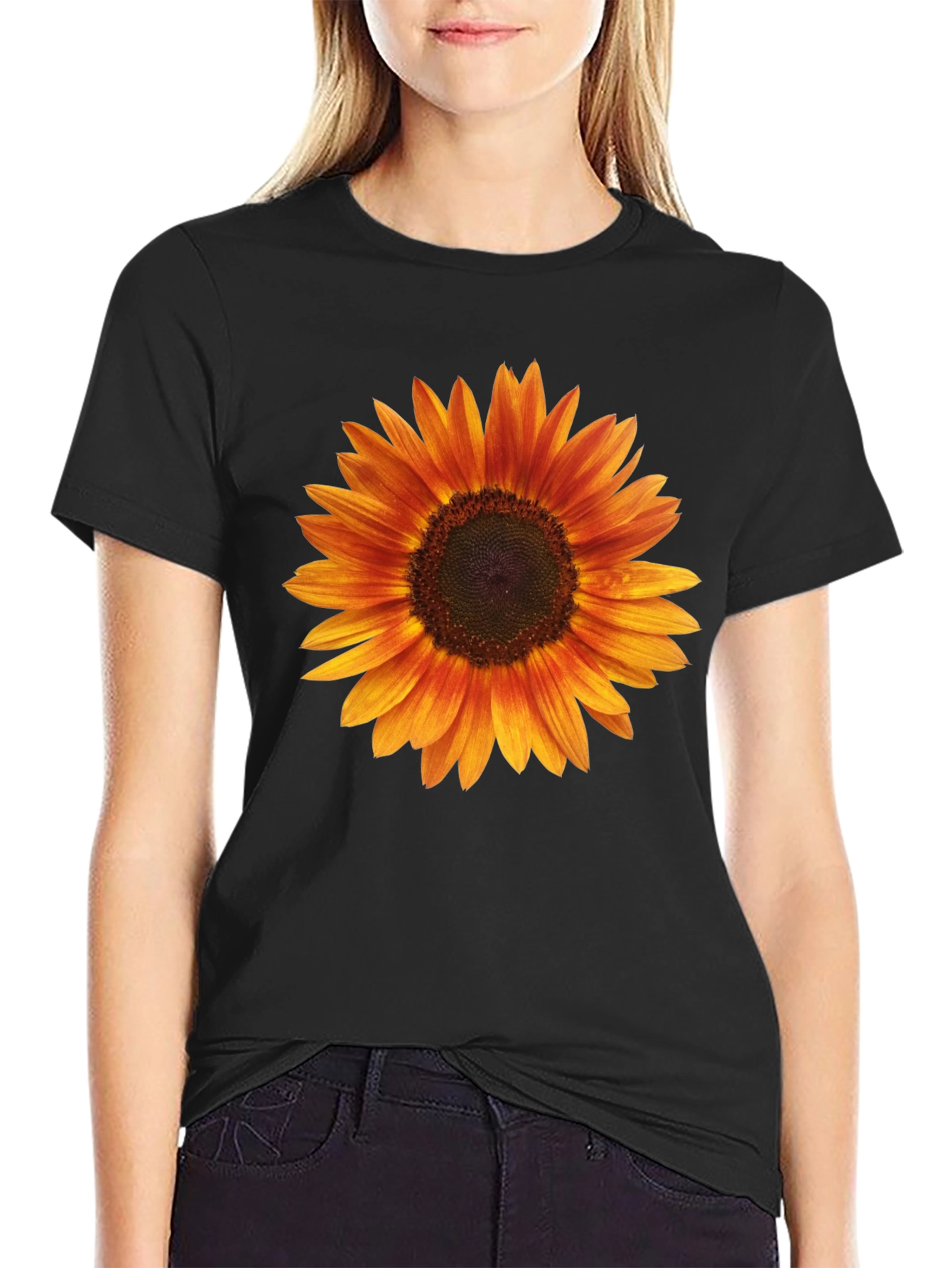 Sunflower Graphic Black T-Shirt for Men