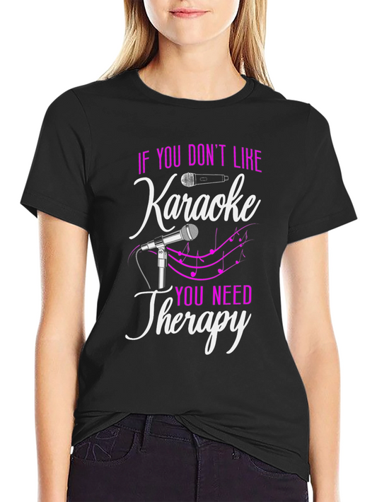 Karaoke Therapy Black T-Shirt