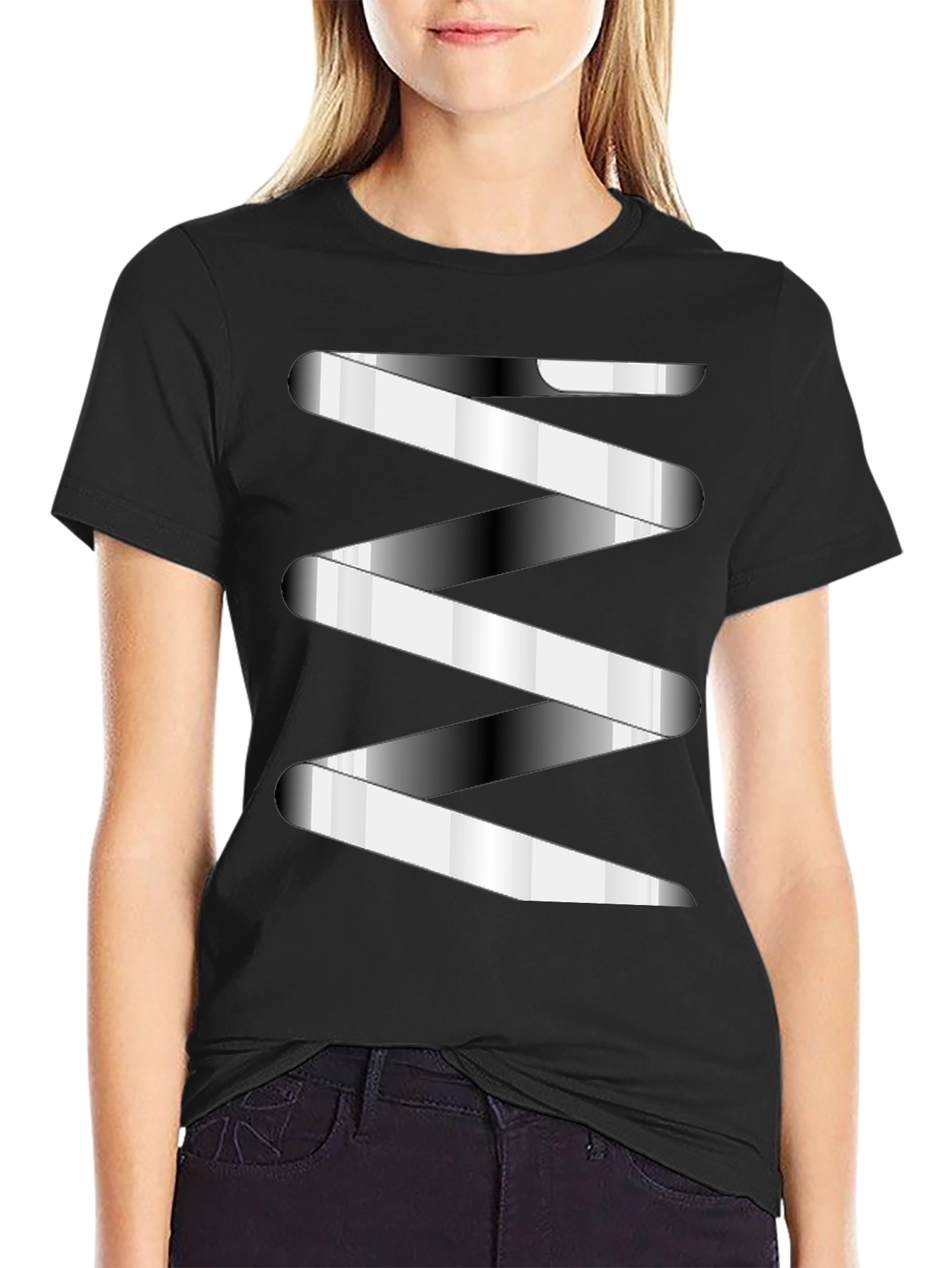 Modern Striped Graphic Tee