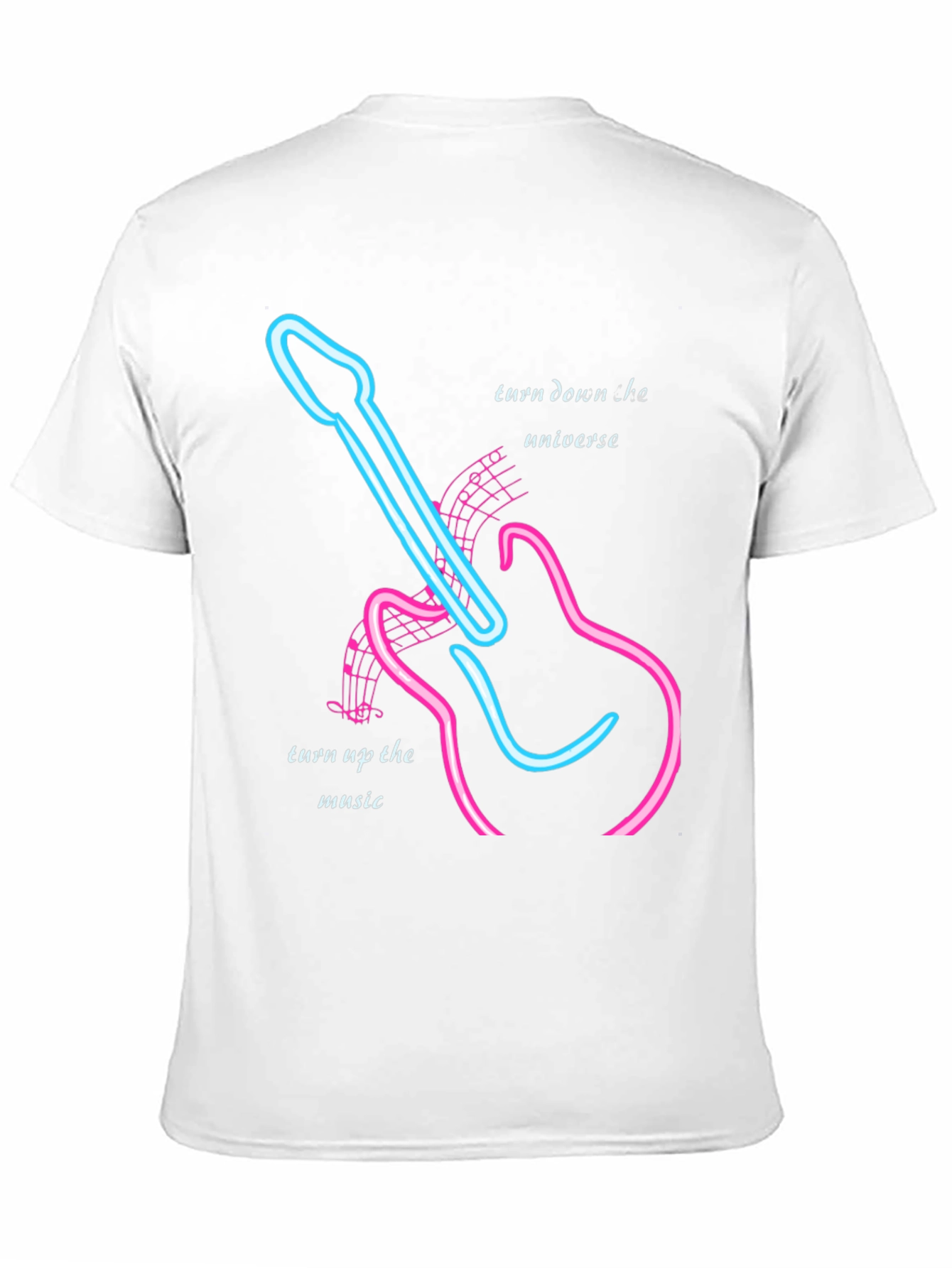 Neon Guitar Music T-Shirt - Turn Up the Music!